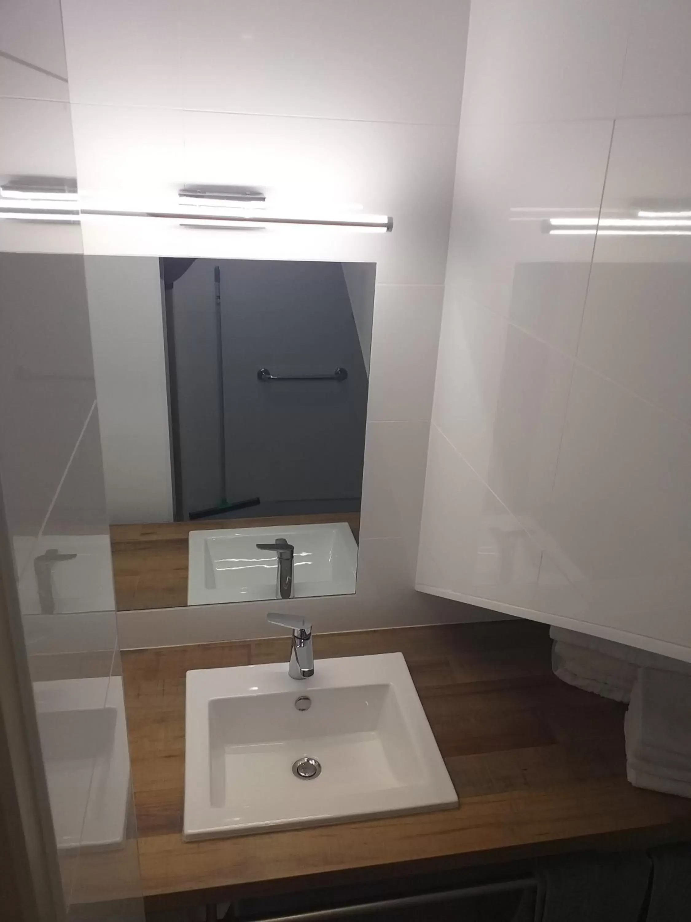 Facility for disabled guests, Bathroom in Hôtel Le Printemps