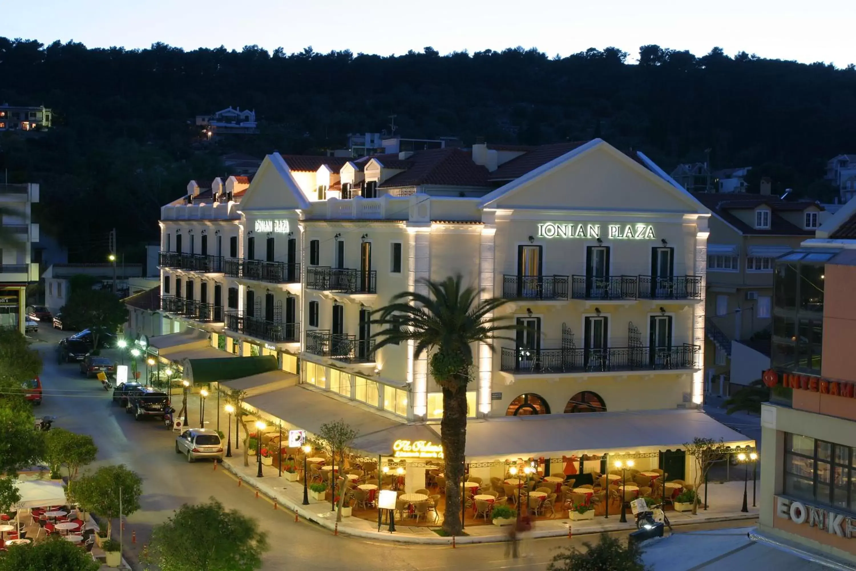 Facade/entrance, Bird's-eye View in Ionian Plaza Hotel