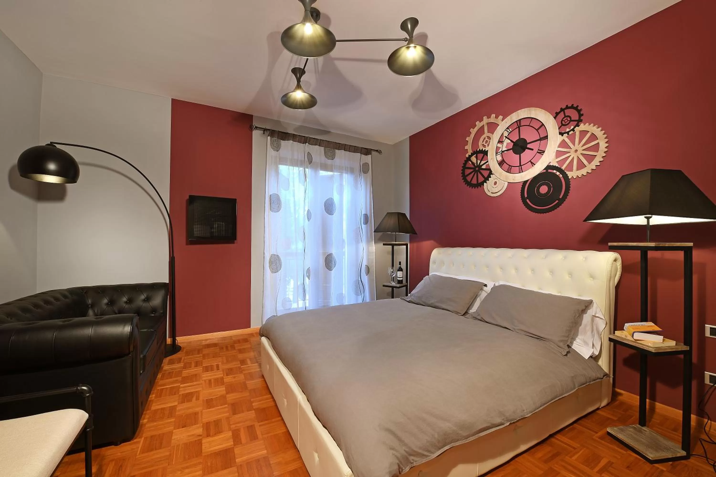 Bed in Panoramic Villa Garassino - country rooms and fine restaurant
