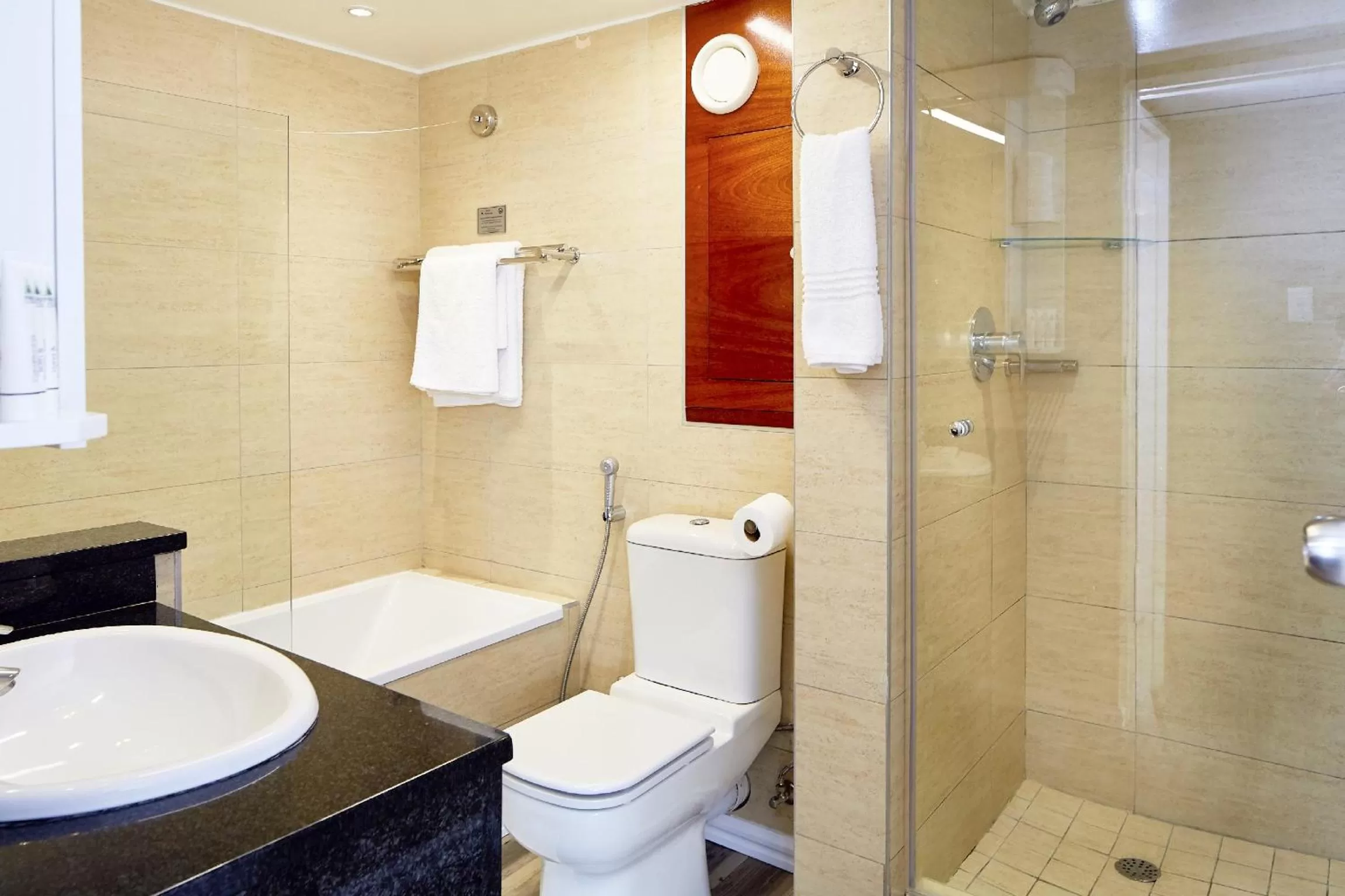 Shower in First Group The Palace All-Suite