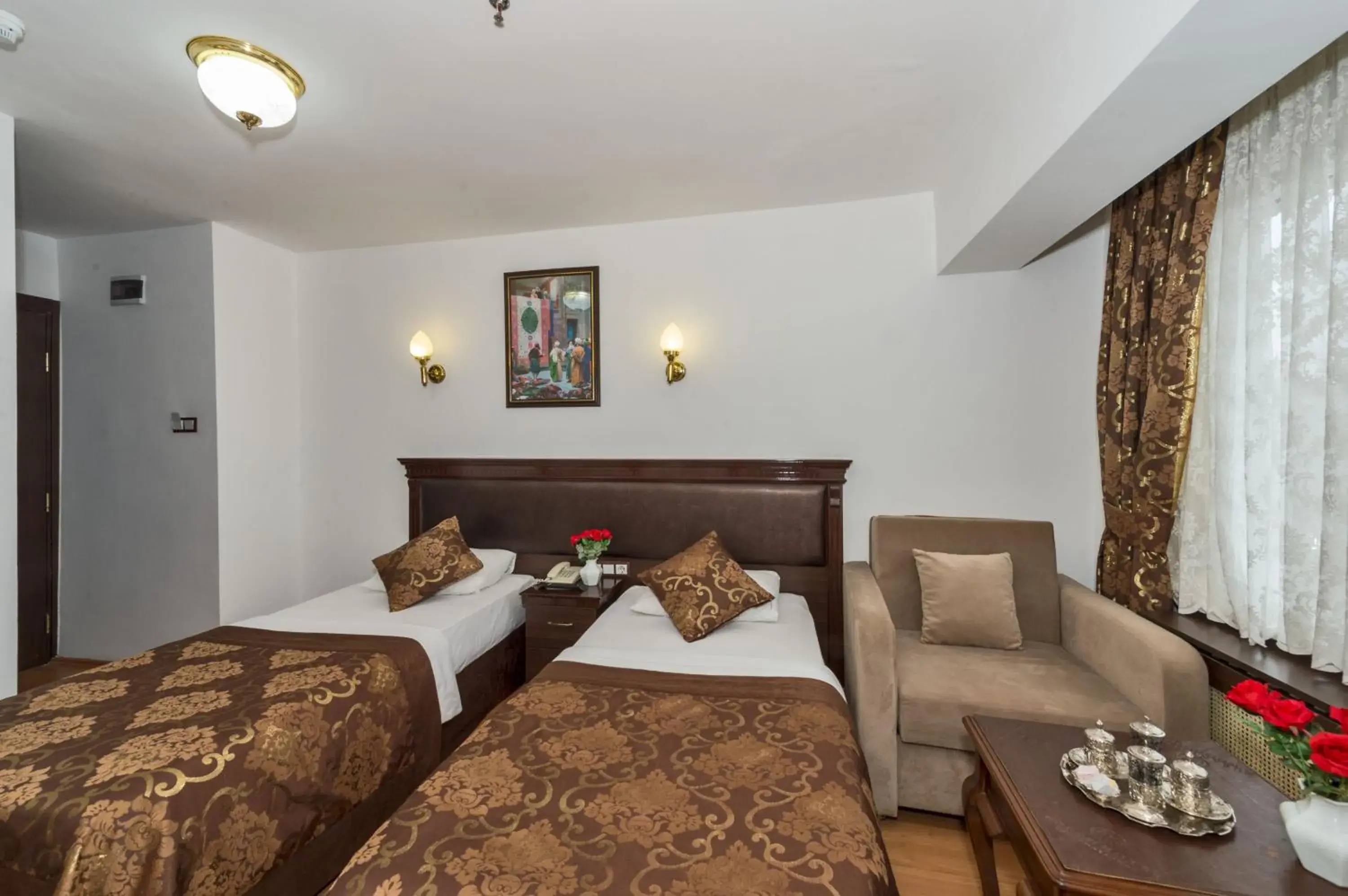 Decorative detail, Bed in Kuran Hotel International