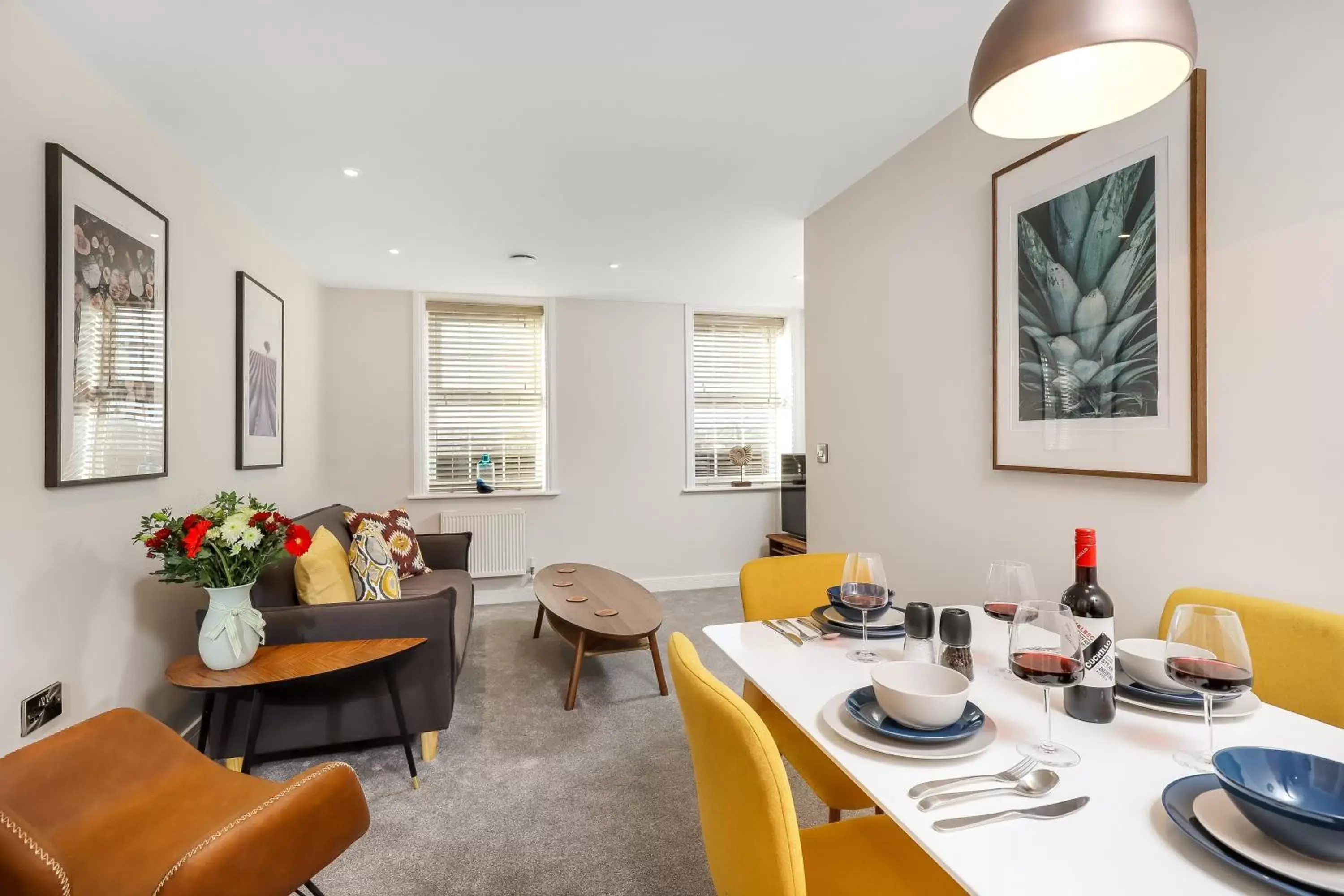 Living room, Dining Area in Executive Apartments