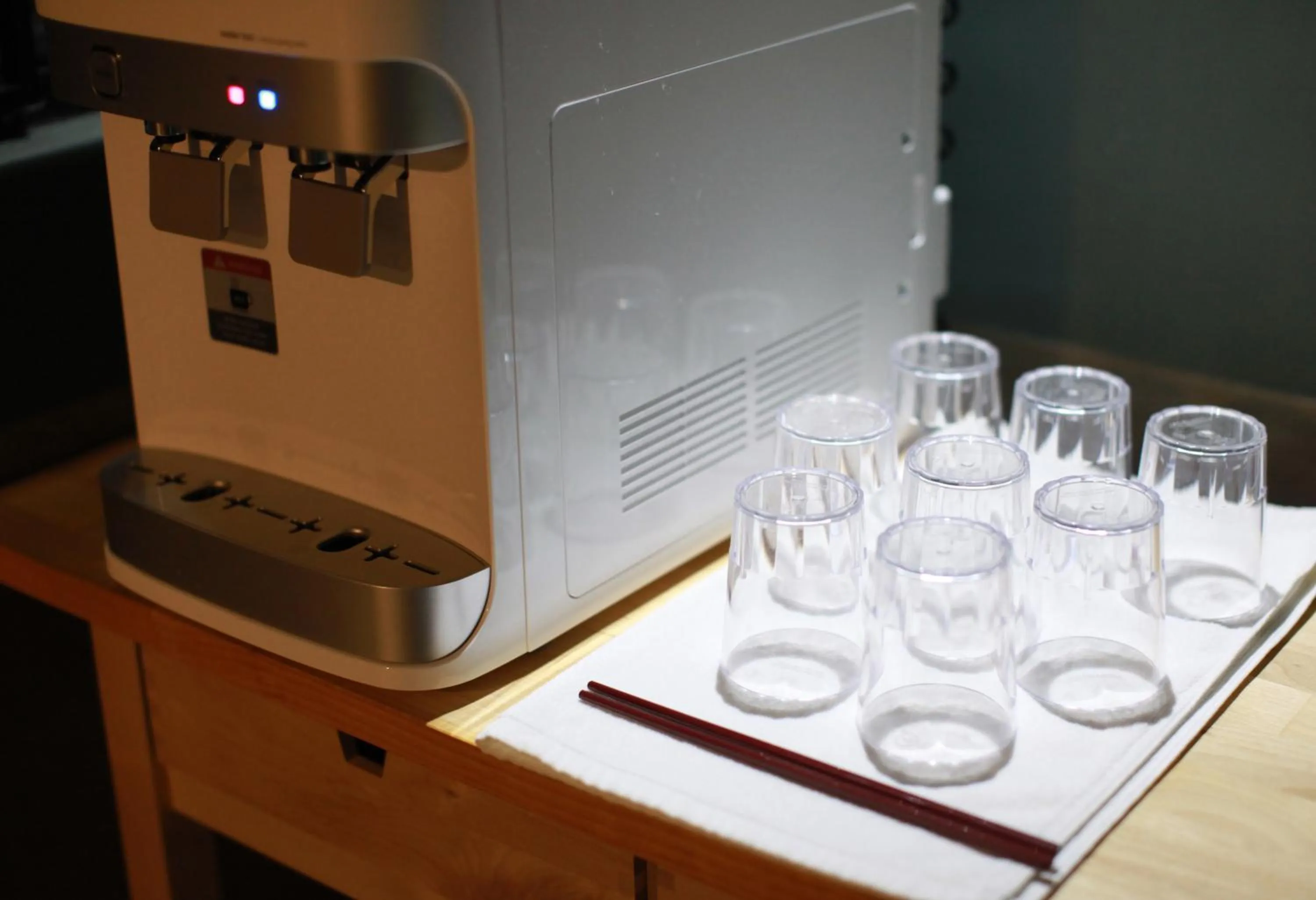 Communal kitchen in Hop Inn