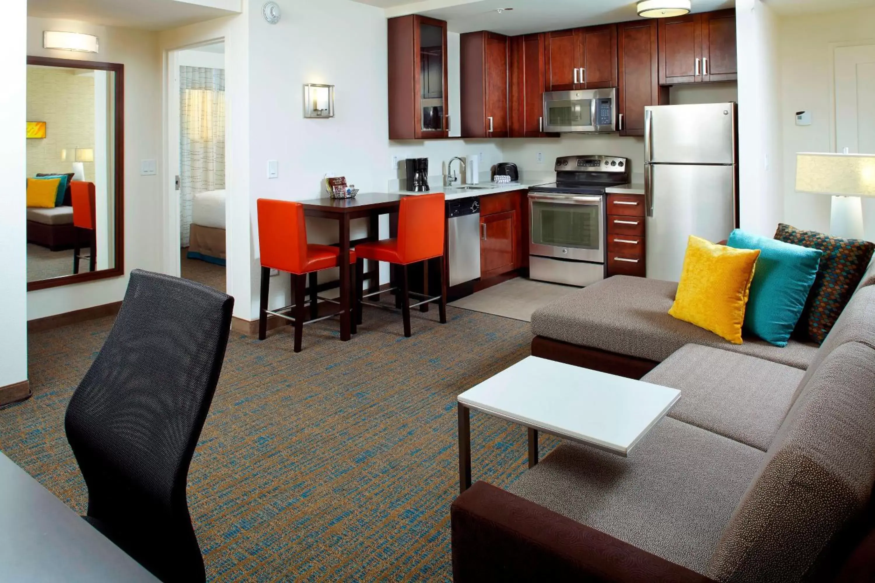 Bedroom, Kitchen/Kitchenette in Residence Inn by Marriott Orlando Lake Nona