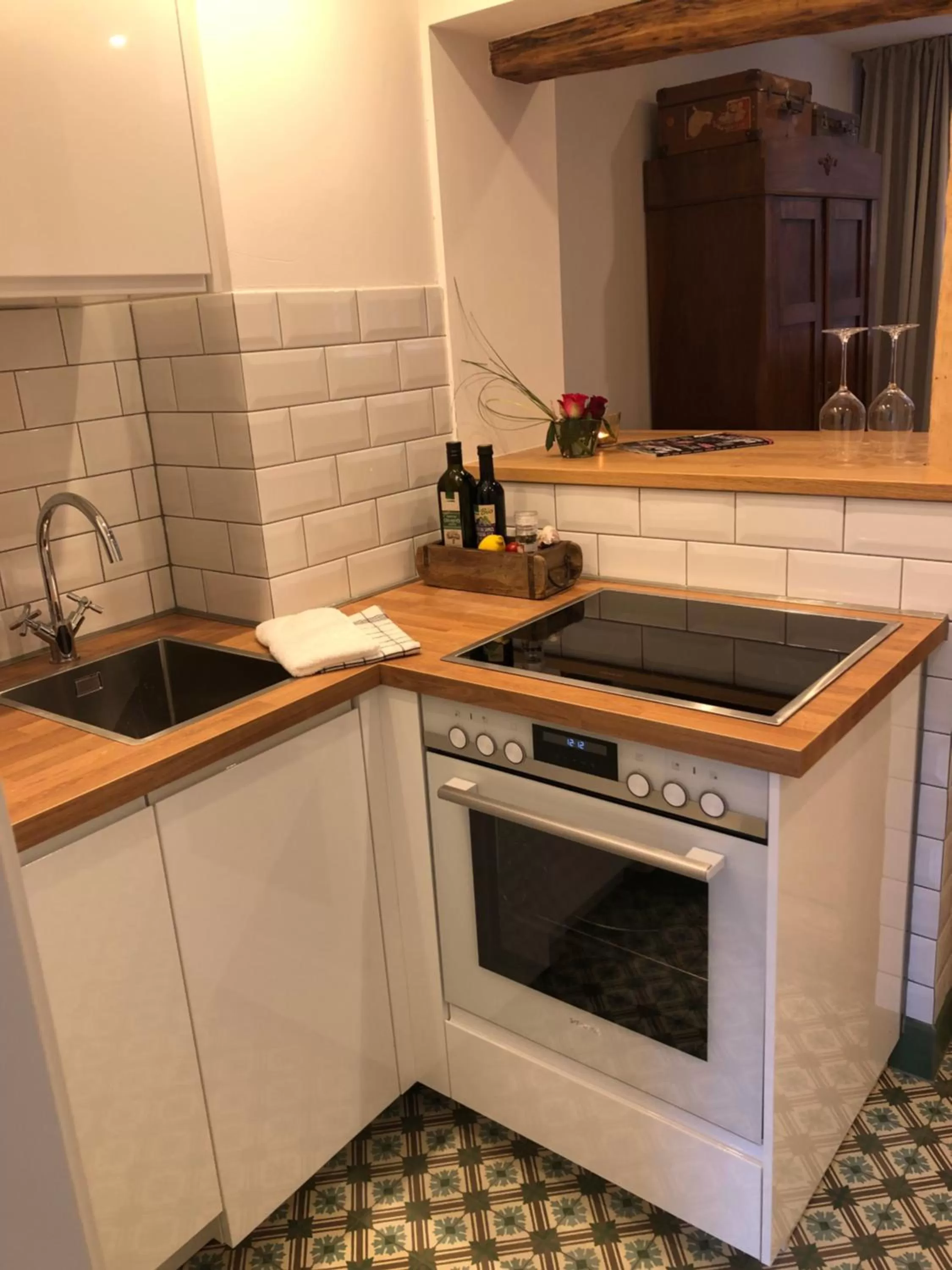 Kitchen or kitchenette in der Gänsbühl auf der Stadtmauer