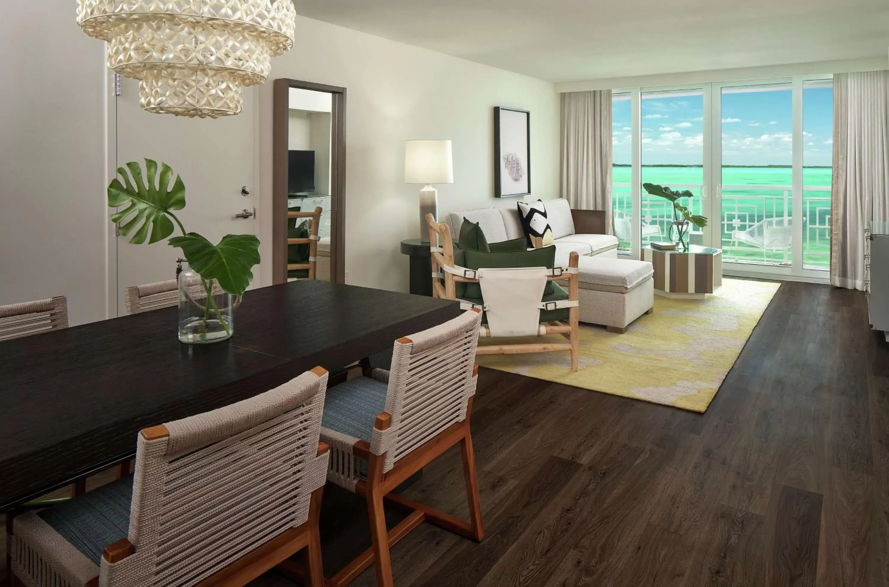 Living room, Dining Area in Baker's Cay Resort Key Largo, Curio Collection By Hilton