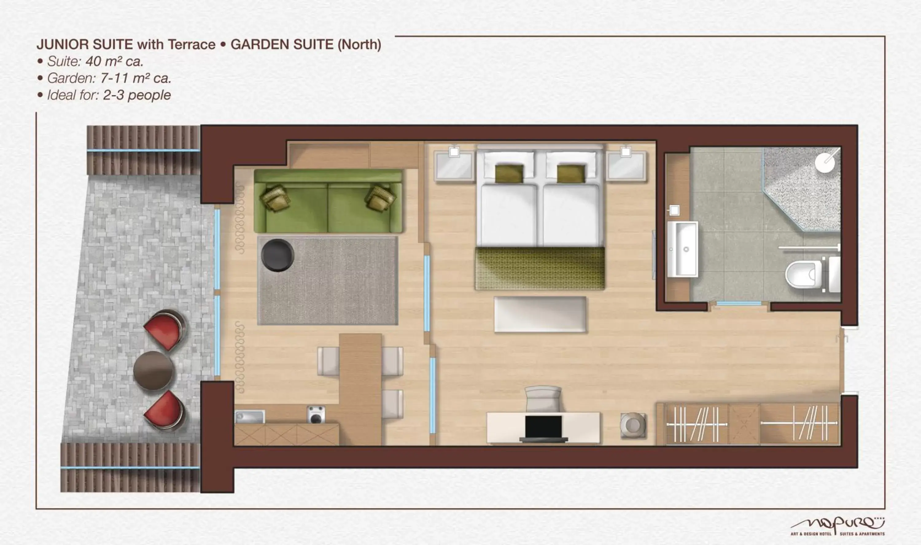 Floor Plan in Art & Design Hotel Napura