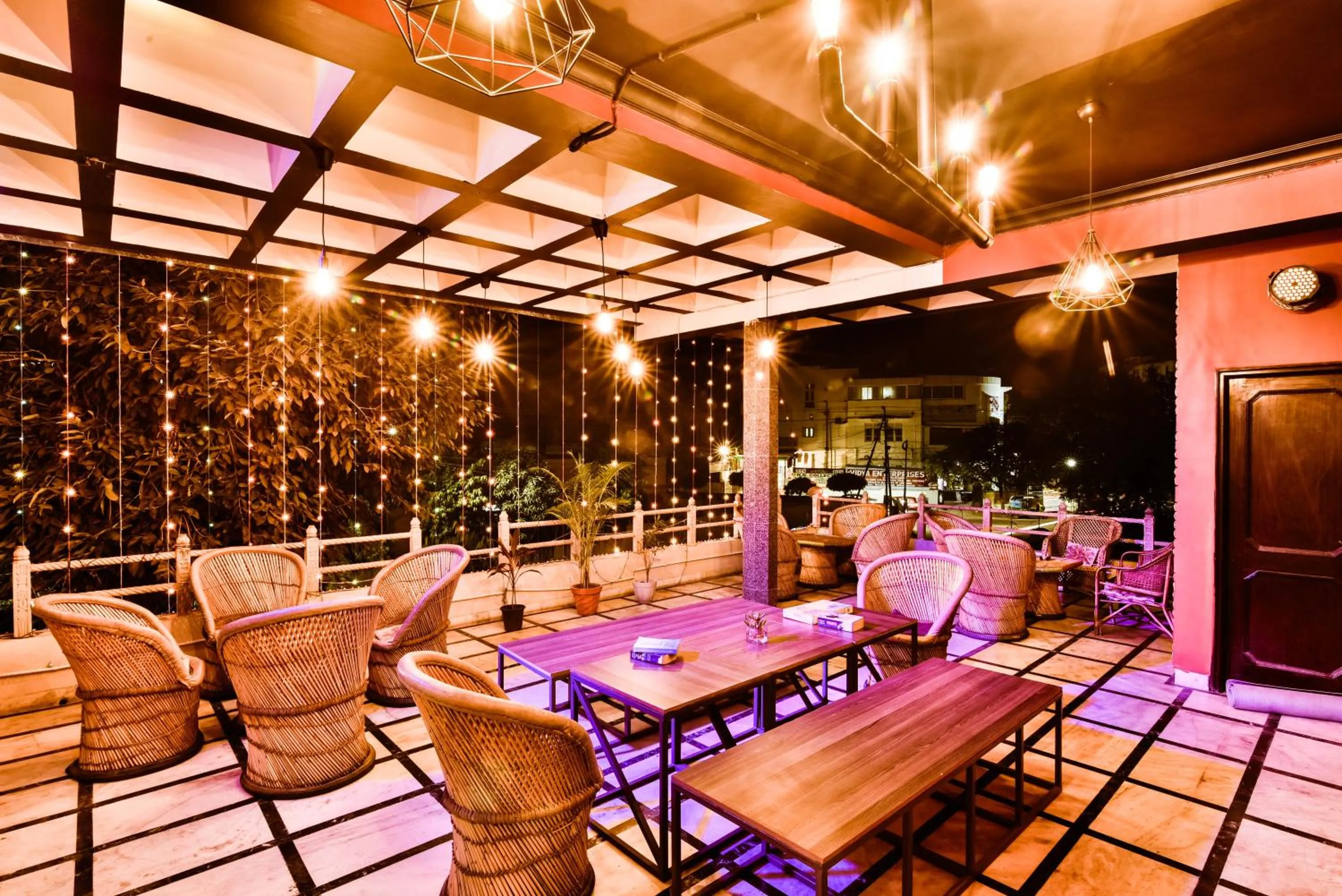 Patio in Hoztel Jaipur