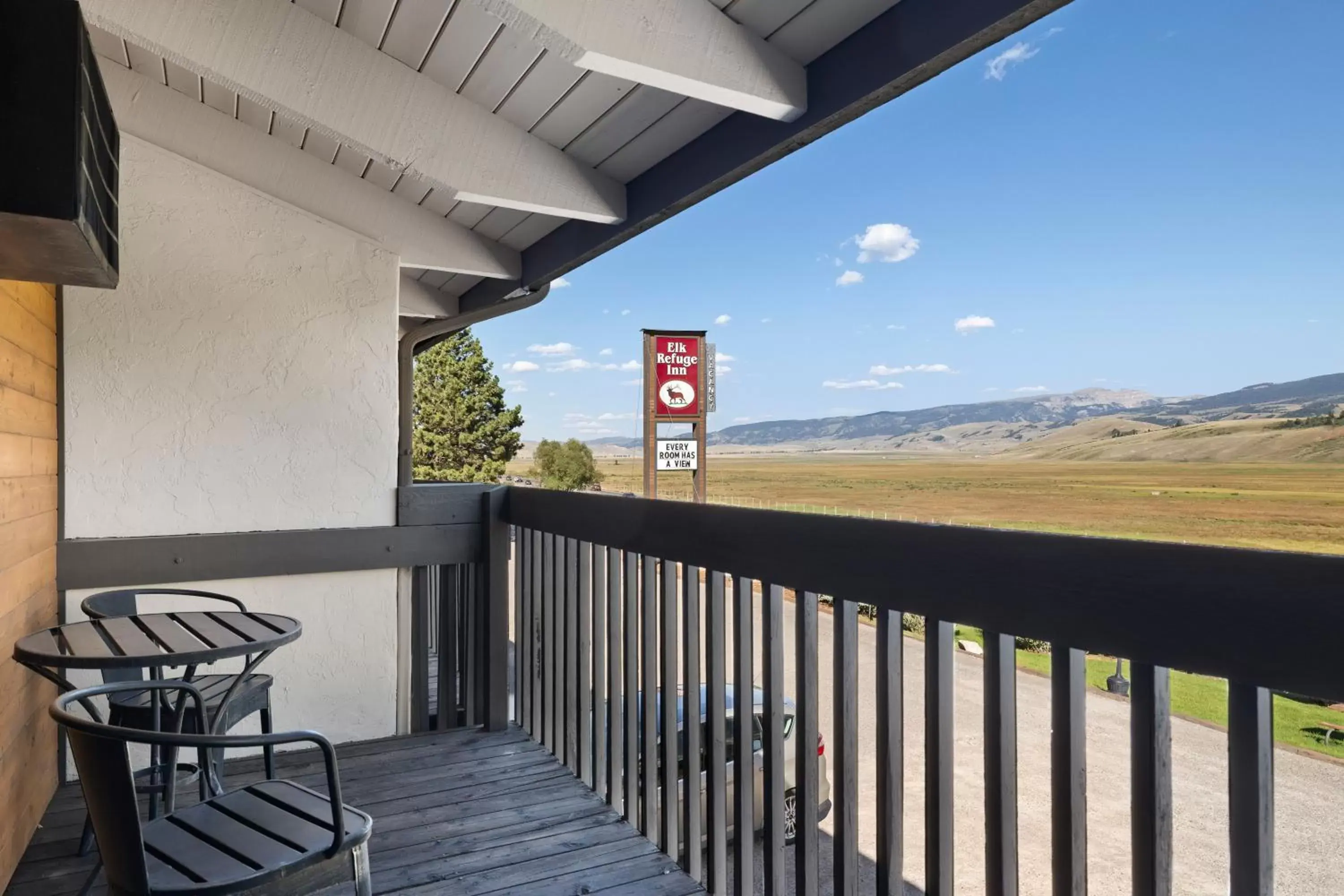 View (from property/room), Balcony/Terrace in Elk Refuge Inn