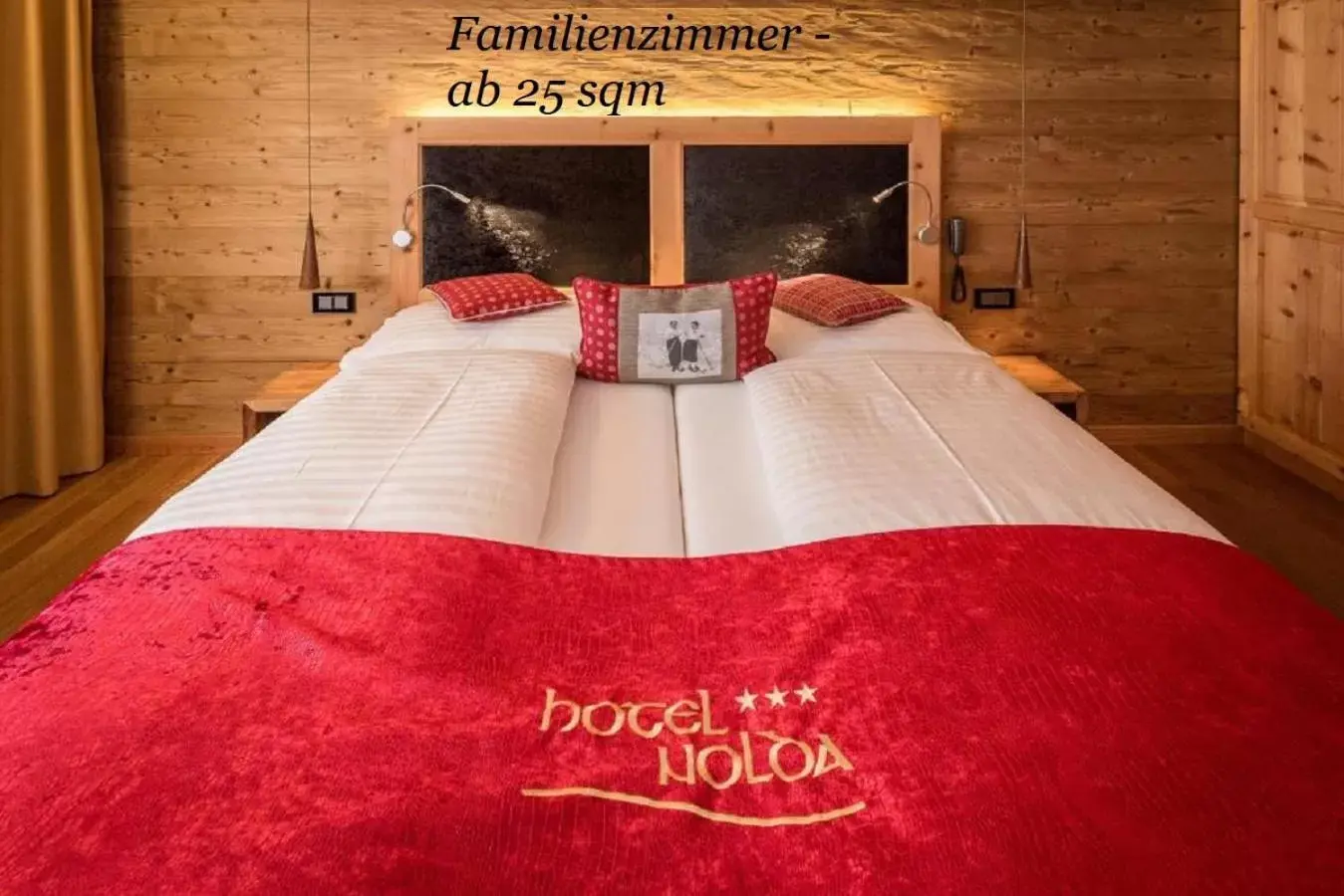 Skiing, Bed in Hotel Nolda