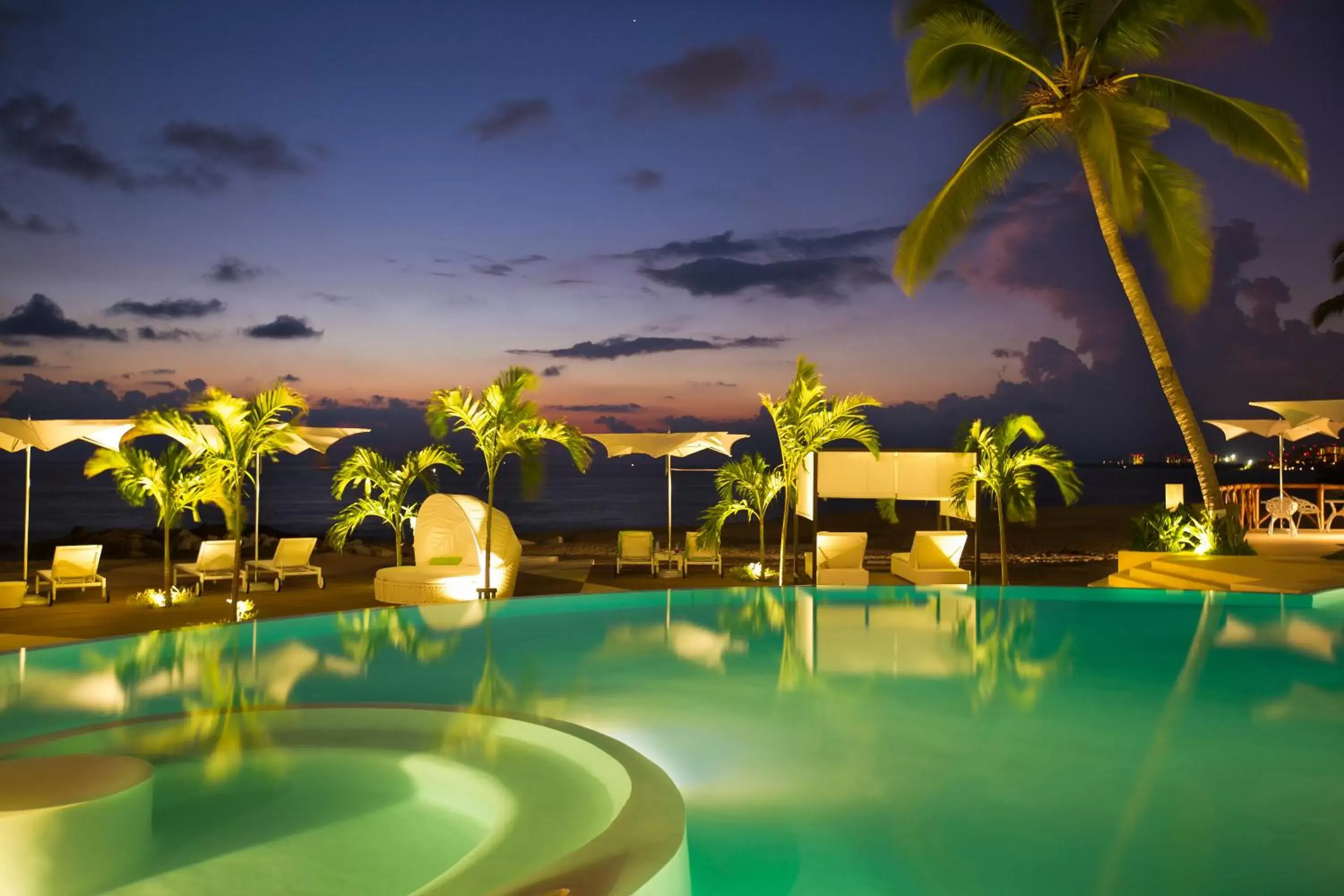 Night, Swimming Pool in The Hacienda at Krystal Grand Puerto Vallarta- All Inclusive