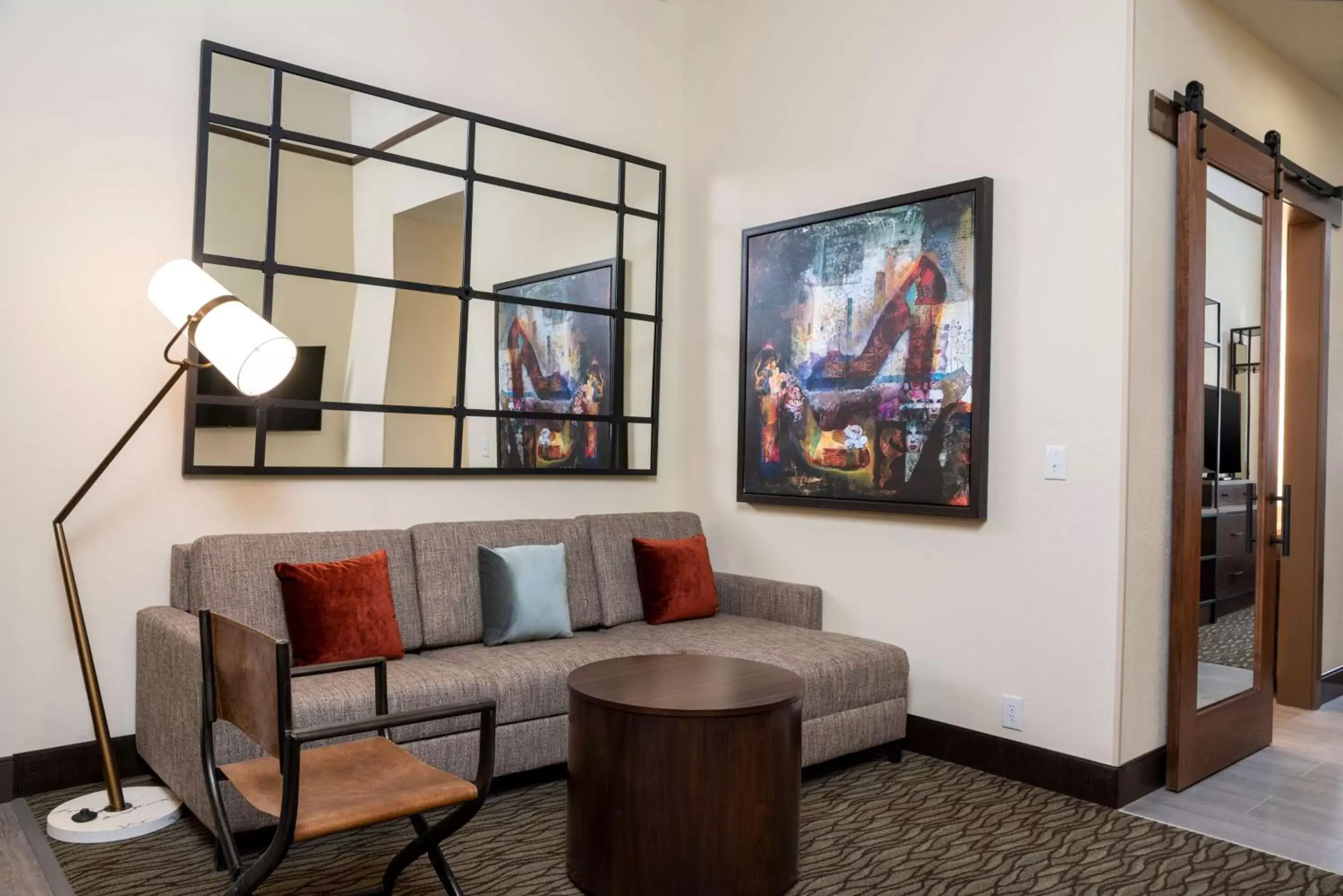 Living room, Seating Area in Homewood Suites by Hilton Indianapolis Downtown