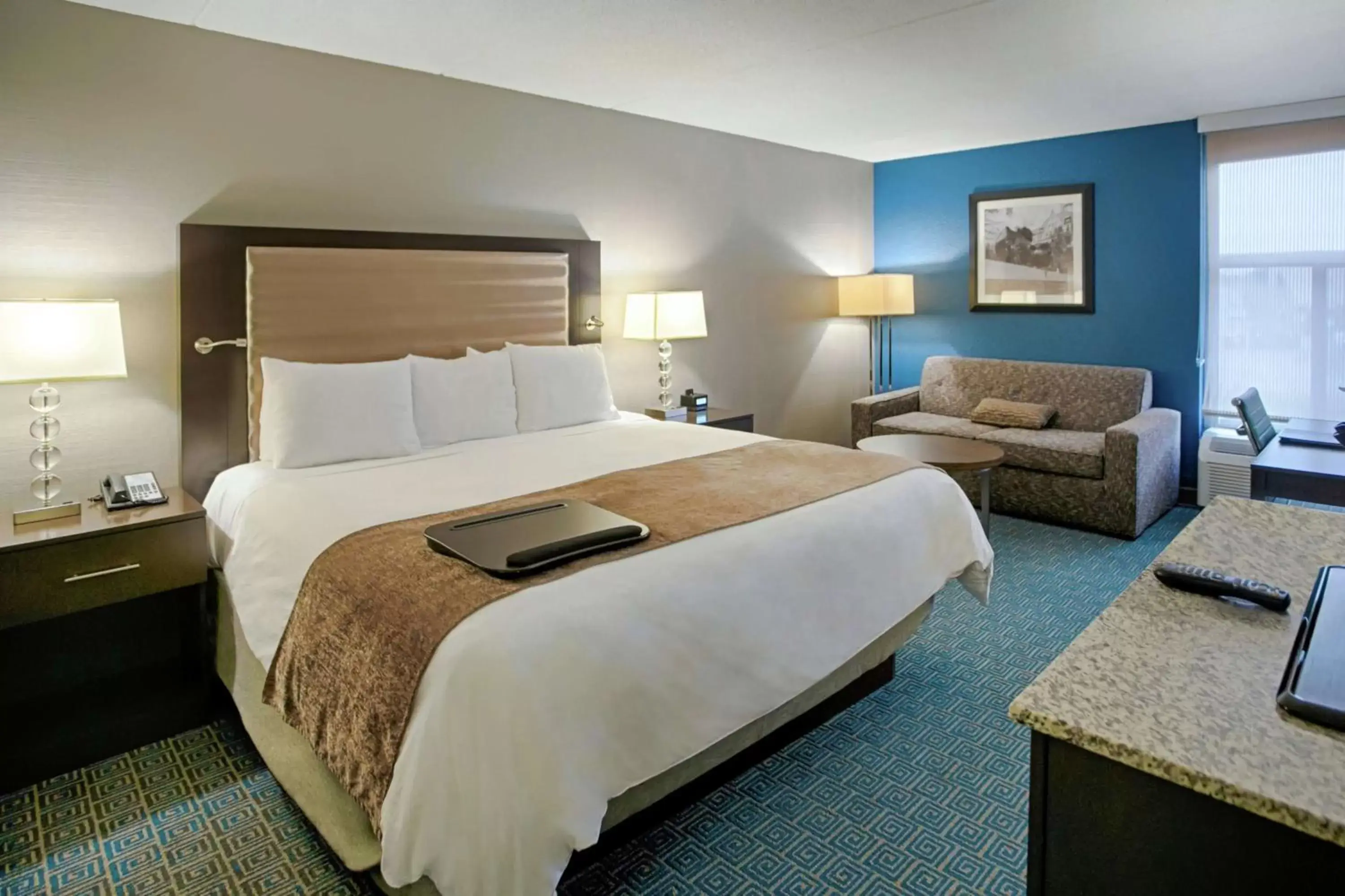 Living room, Bed in DoubleTree by Hilton Roseville Minneapolis