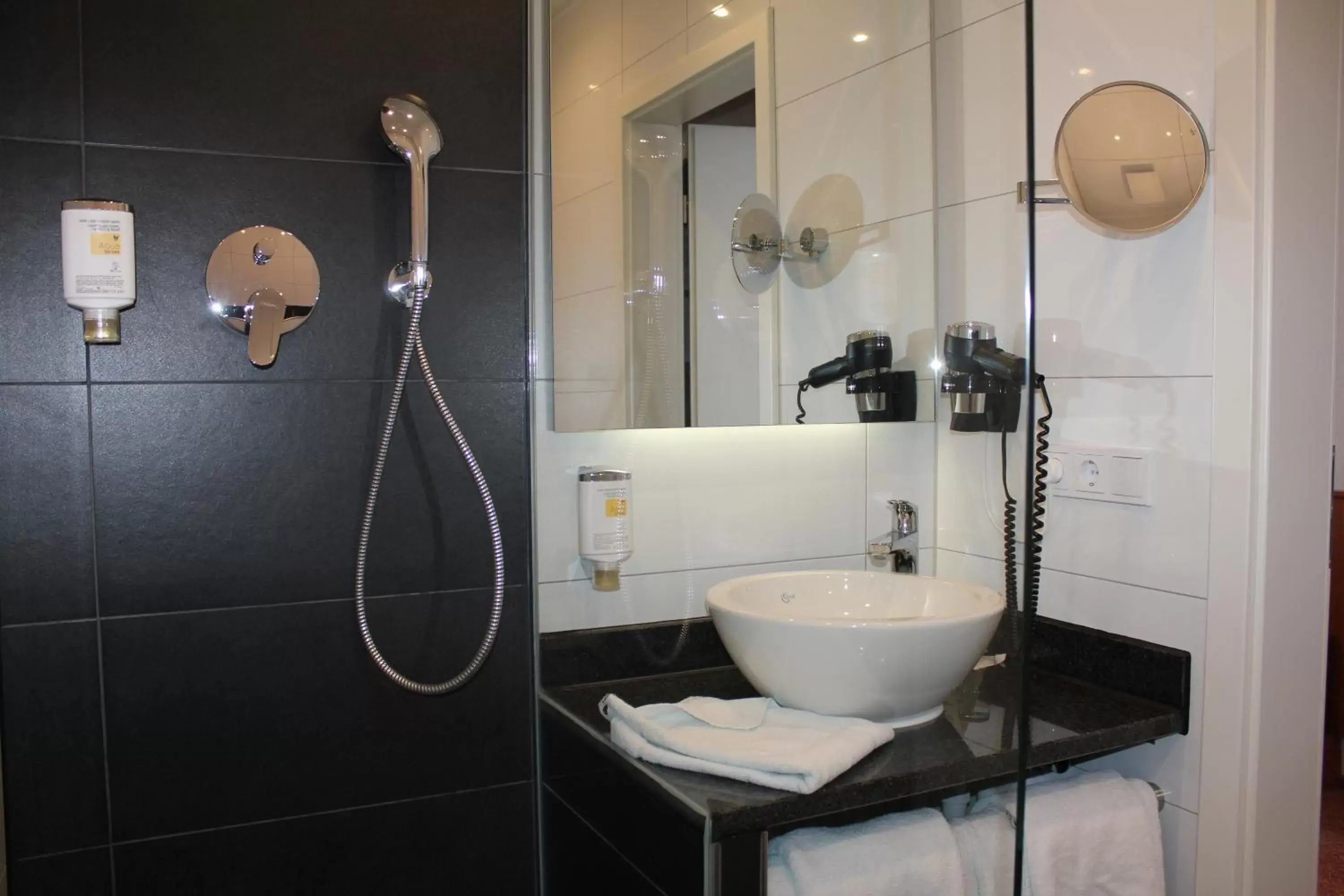 Shower, Bathroom in Hotel Sonderfeld