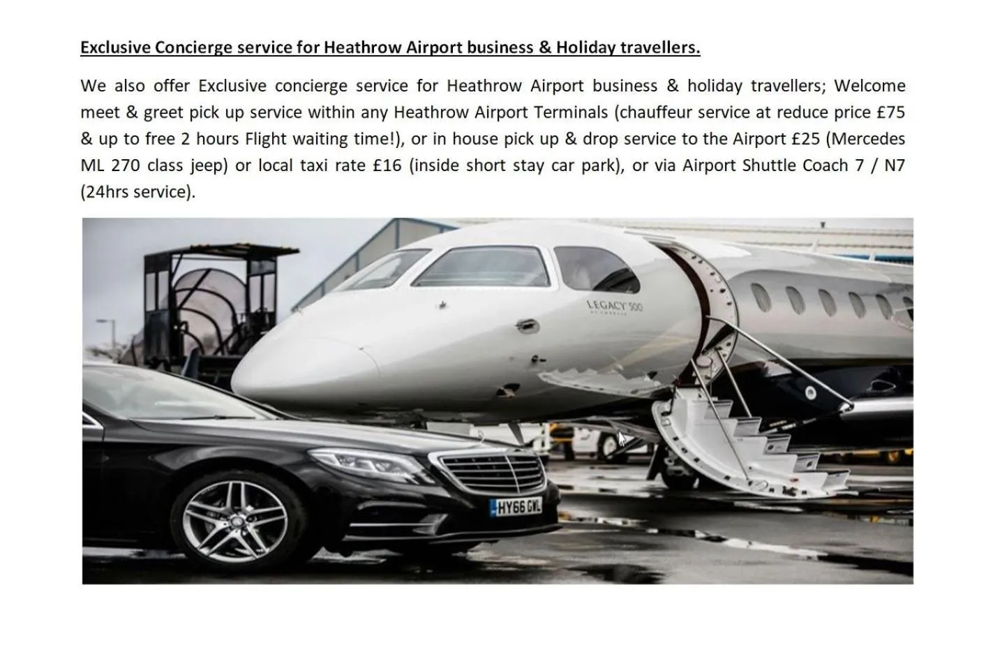 Certificate/Award in Bianca's House Hotel Heathrow Airport