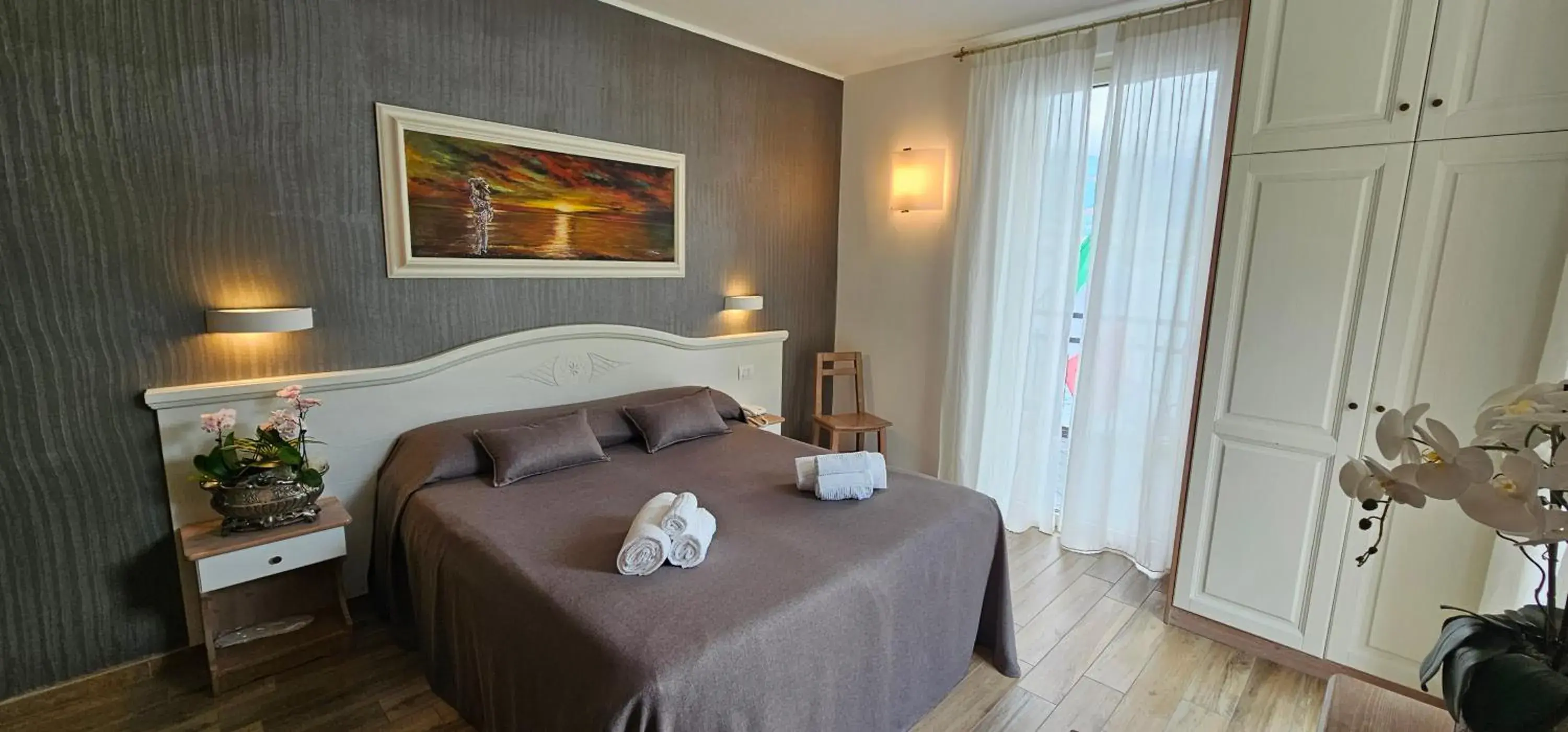 Bed in Hotel Meridiana