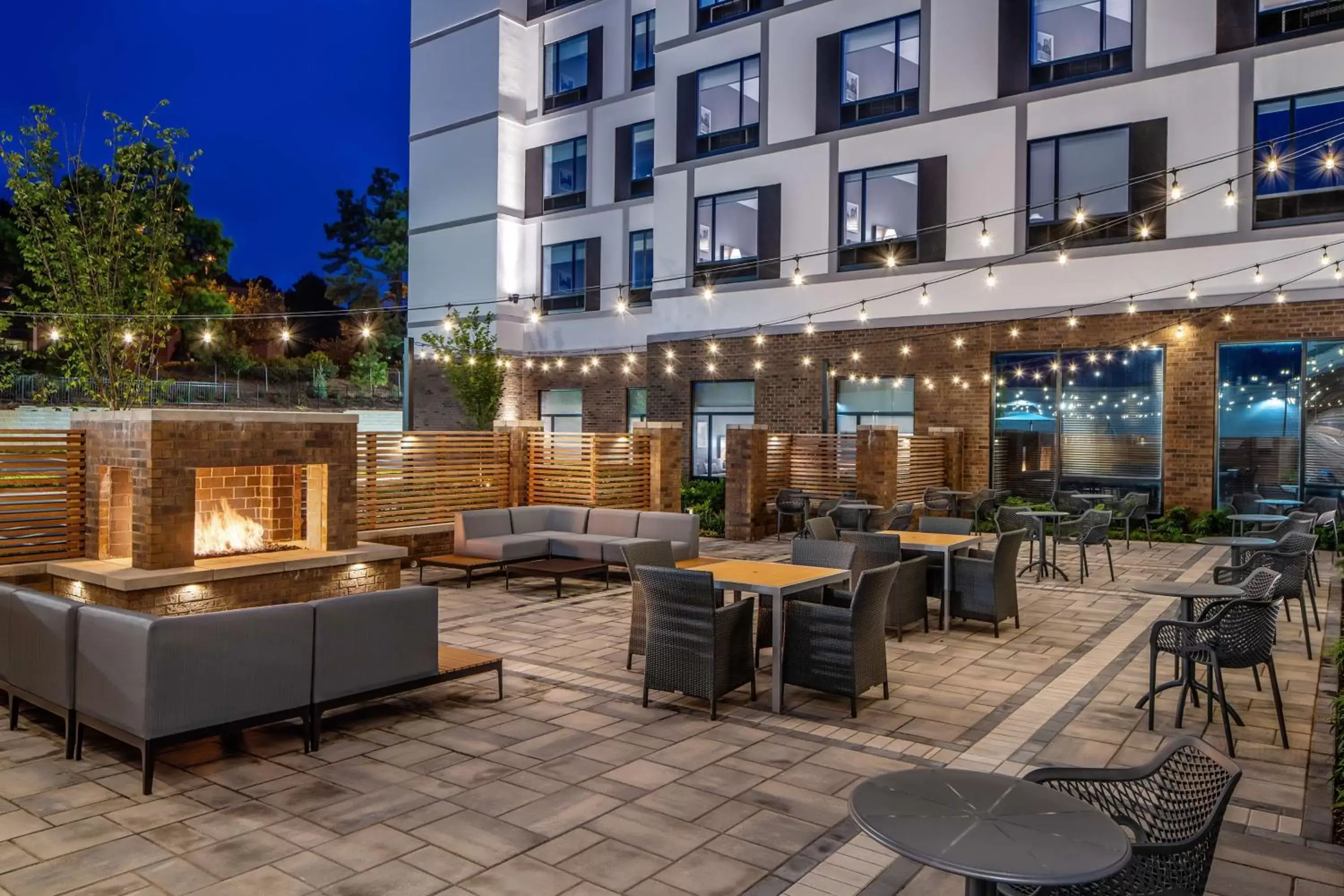 Patio in Hampton Inn & Suites Raleigh Midtown, NC