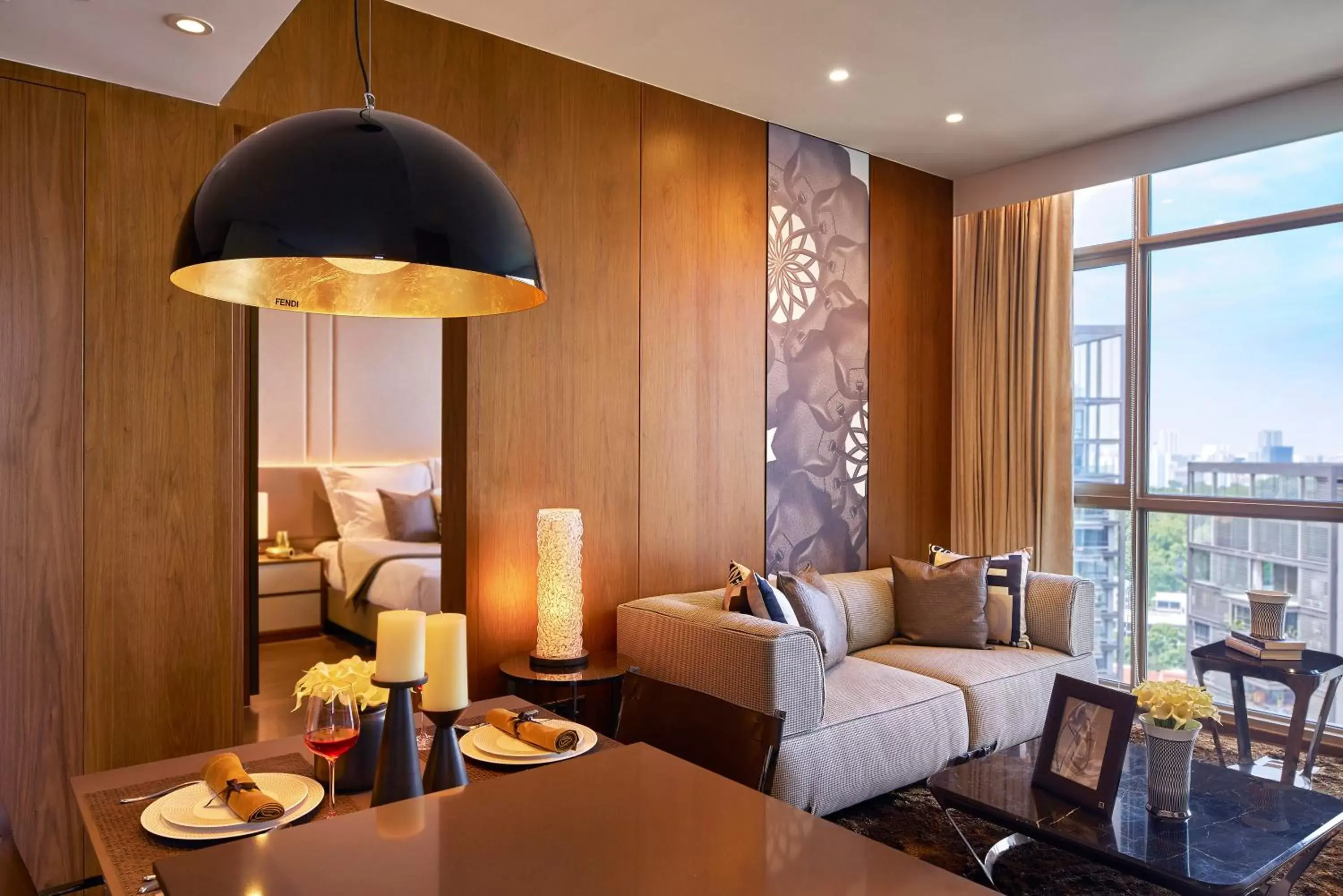 Kitchen or kitchenette, Seating Area in Ascott Orchard Singapore