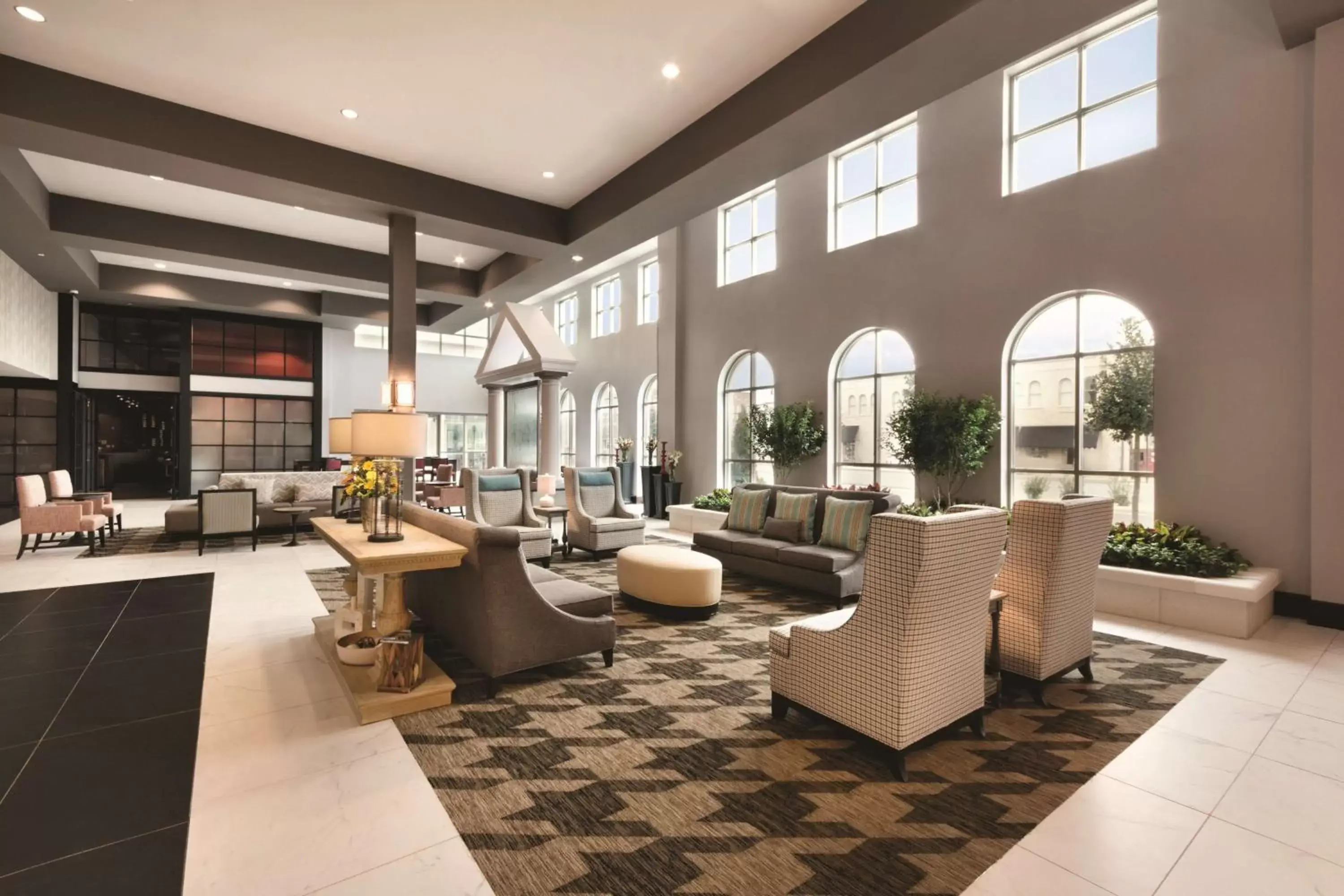 Lobby or reception in Embassy Suites by Hilton Tuscaloosa Alabama Downtown Lobby or reception in Embassy Suites by Hilton Tuscaloosa Alabama Downtown