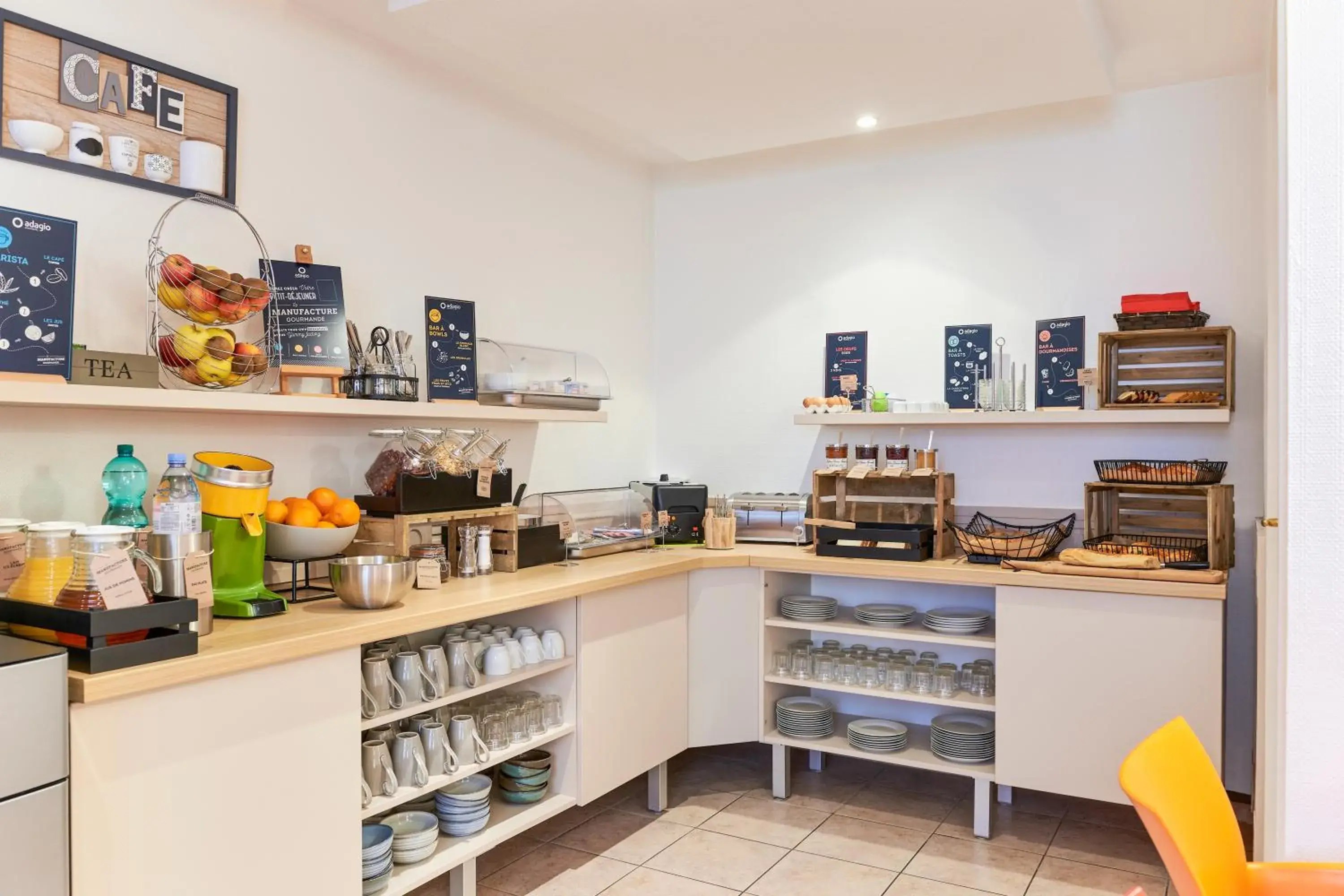 Buffet breakfast in Aparthotel Adagio Access Nice Acropolis Buffet breakfast in Aparthotel Adagio Access Nice Acropolis