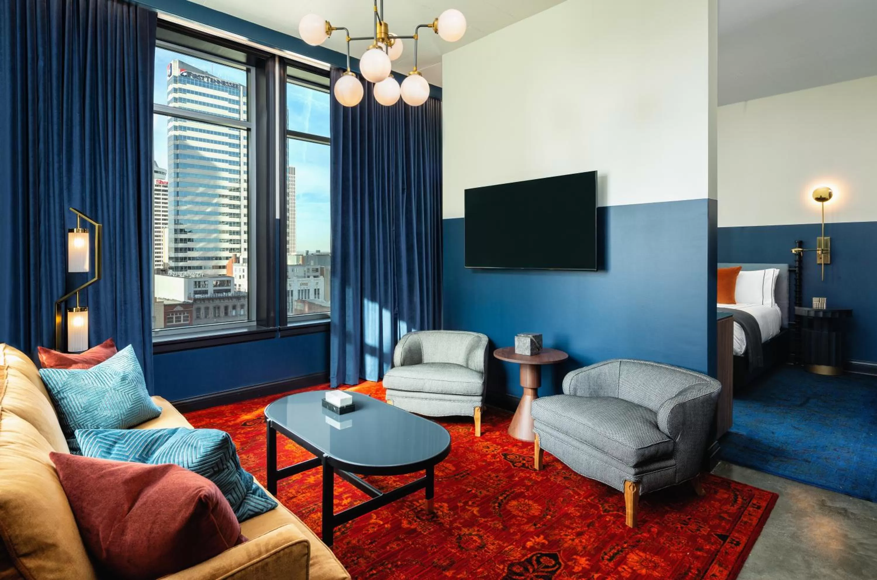 Living room in Dream Nashville, by Hyatt