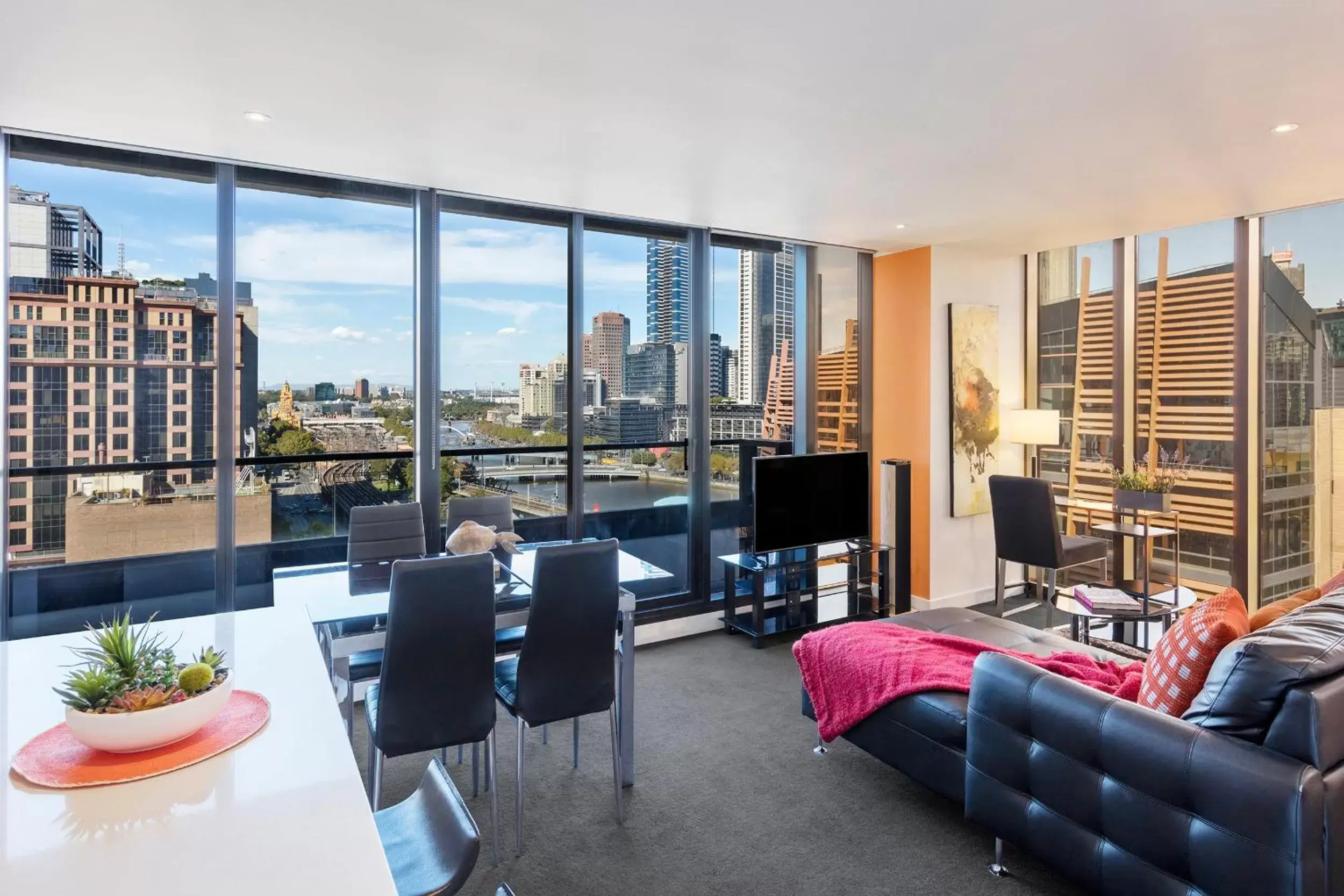TV and multimedia in Aura on Flinders Serviced Apartments