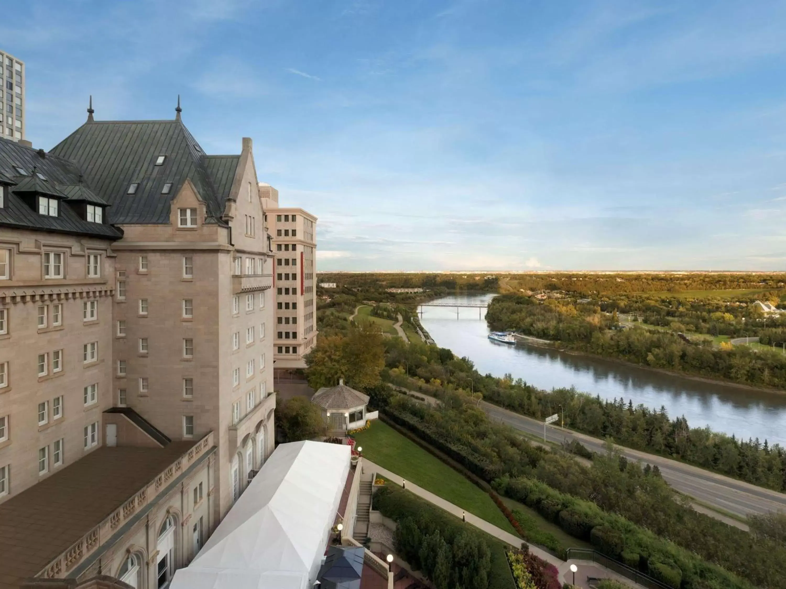 Property building in Fairmont Hotel Macdonald