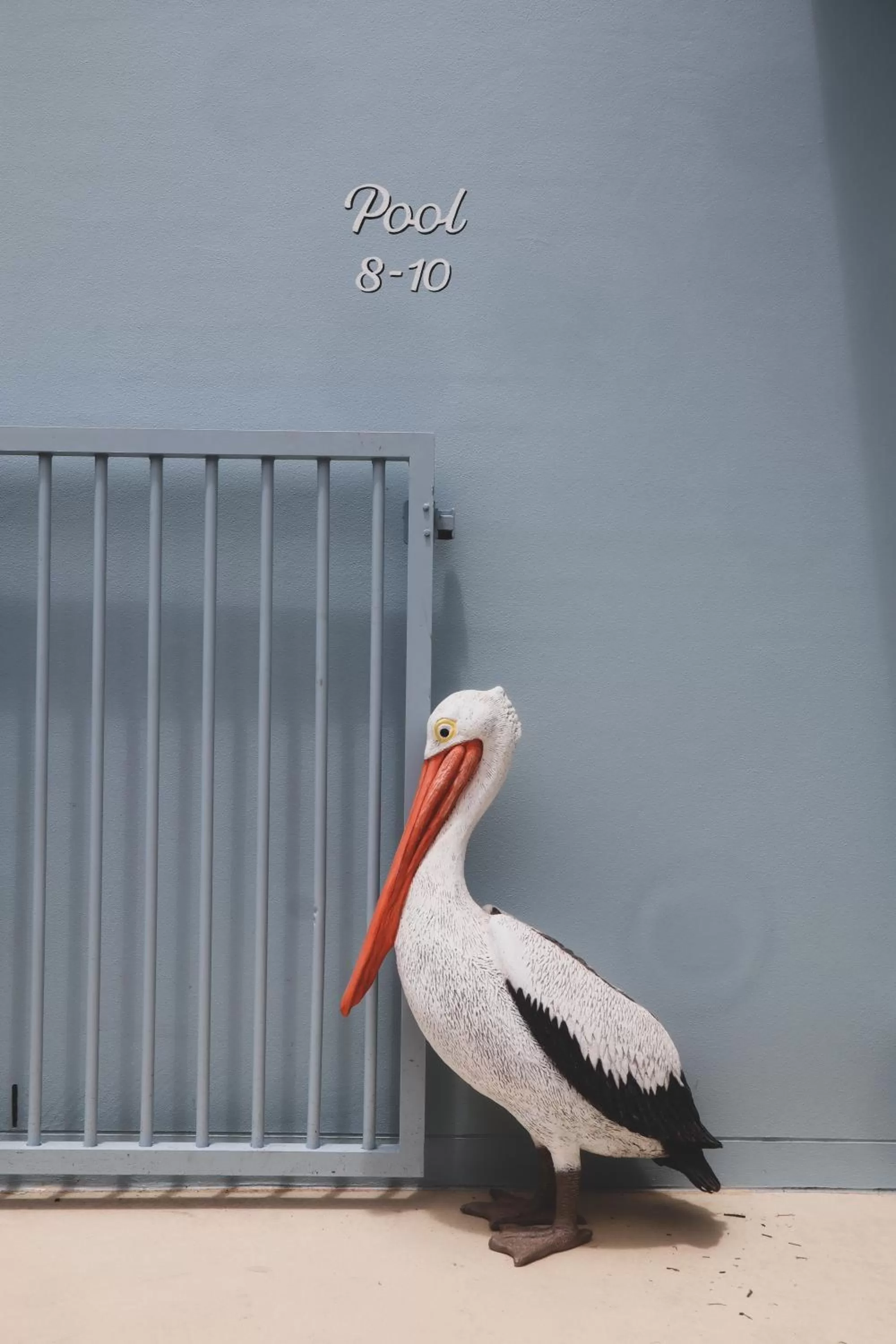 Swimming pool in The Blue Water Motel