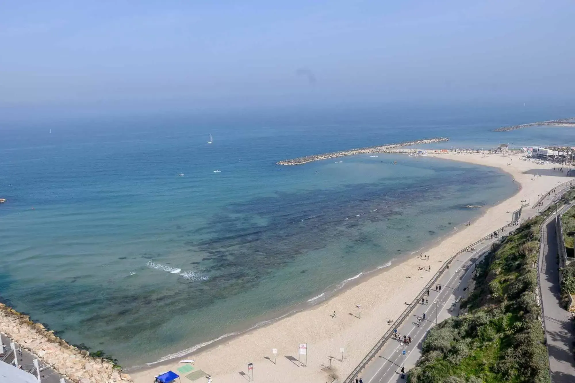 Beach, Bird's-eye View in Carlton Tel Aviv Hotel – Luxury on the Beach