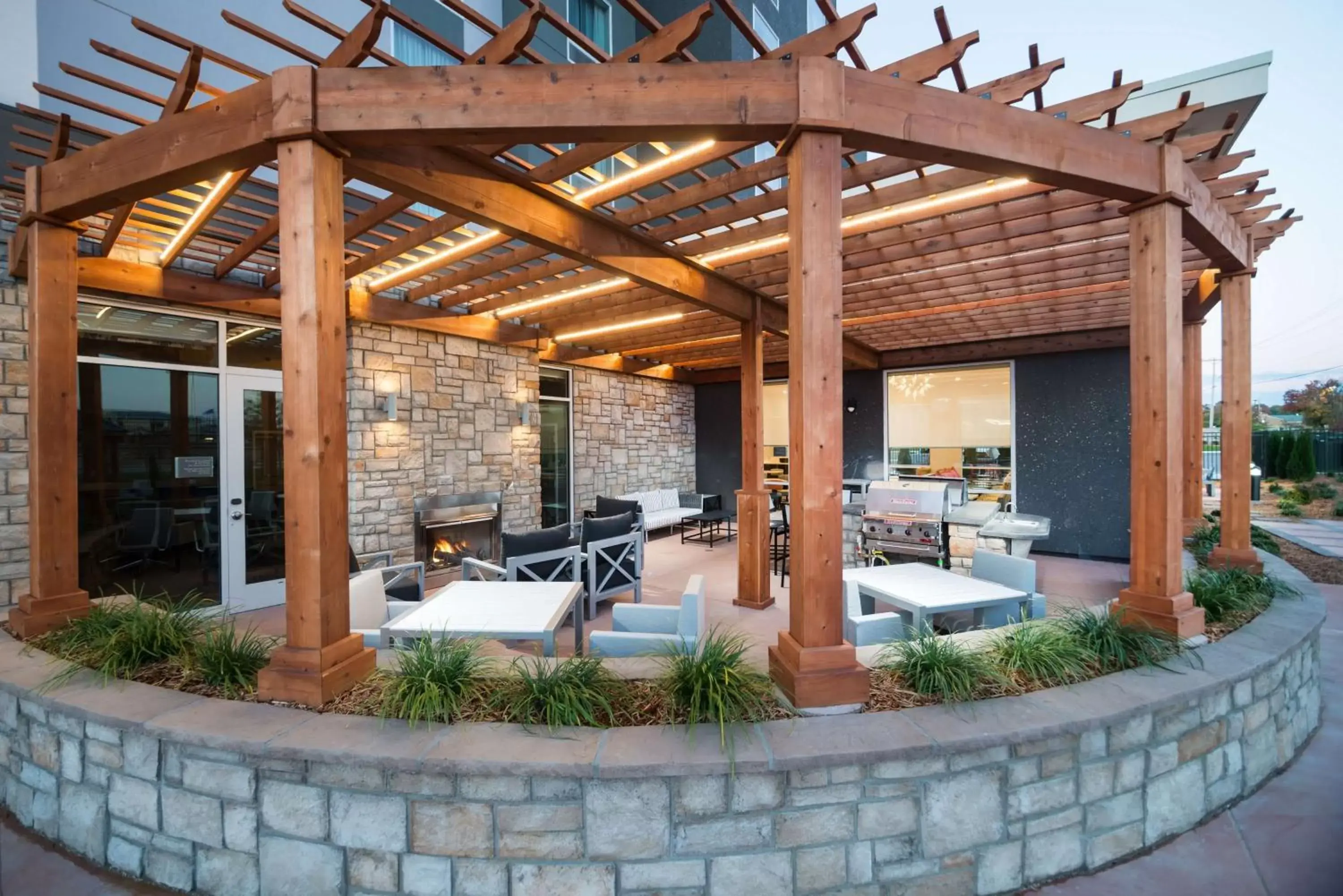 Patio in Homewood Suites By Hilton Tulsa Catoosa
