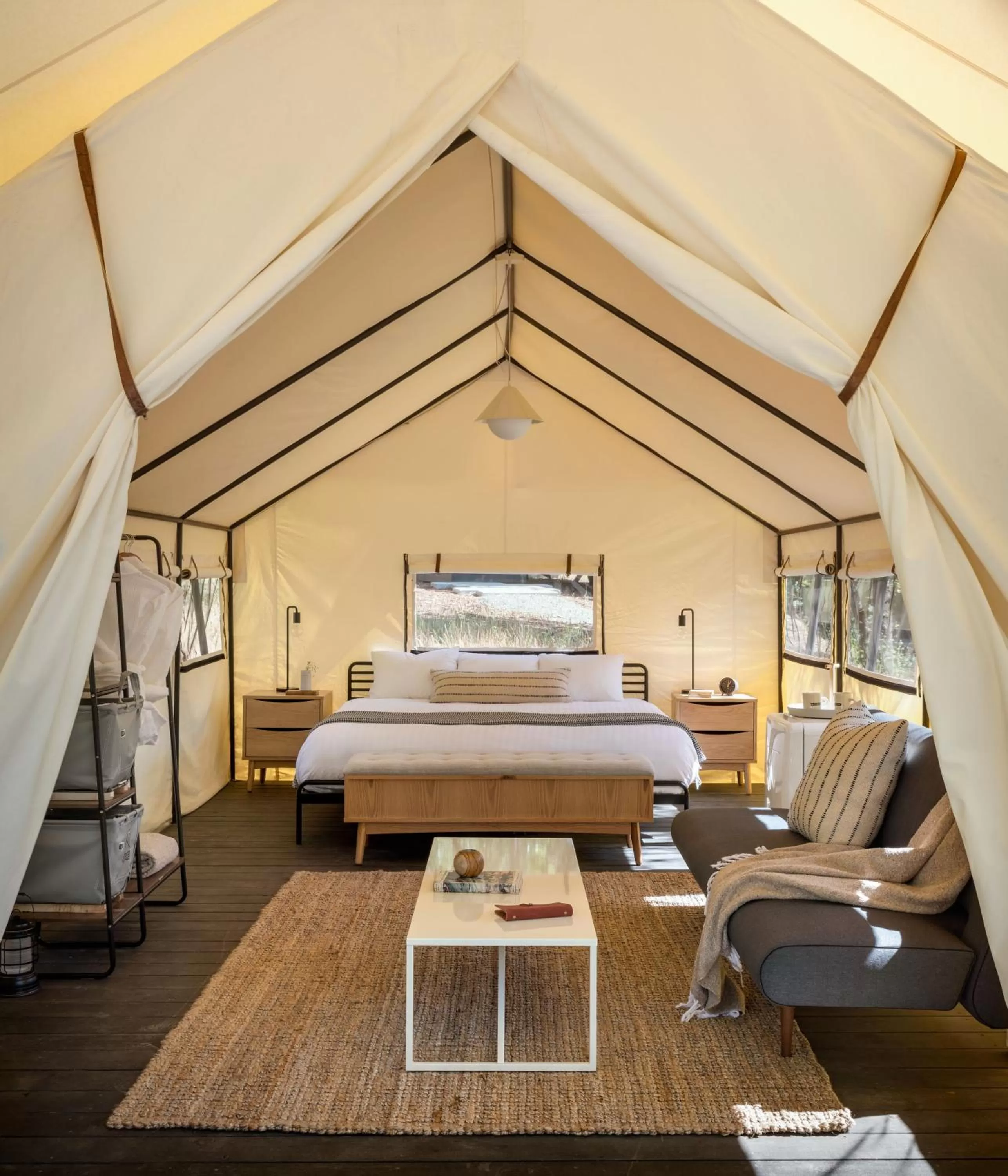 Bed in AutoCamp Zion