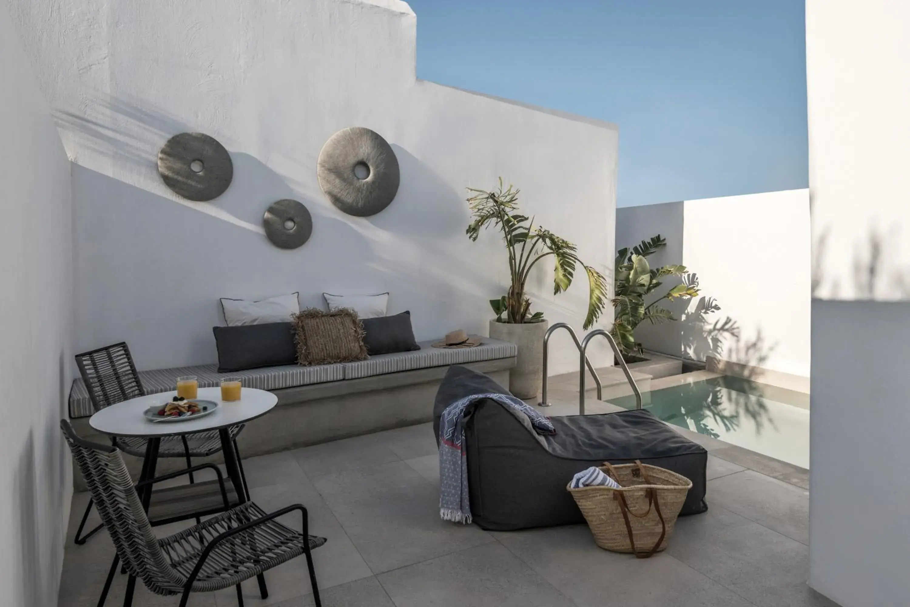 Pool view, Seating Area in A Hotel Mykonos