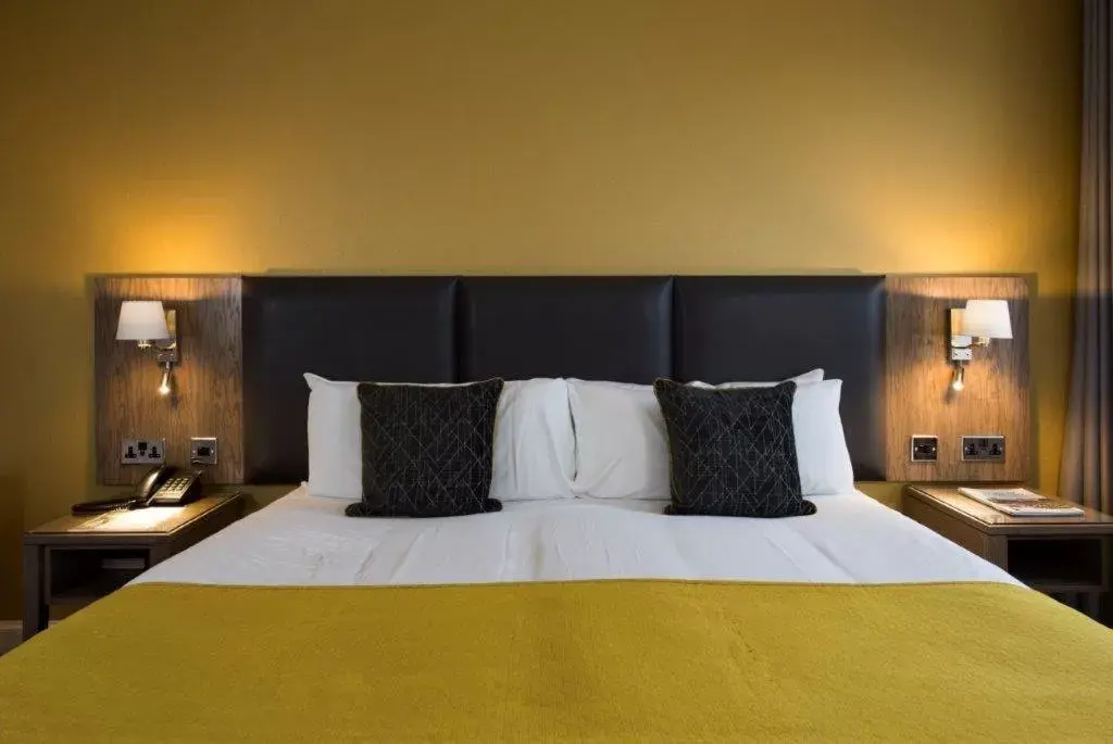 Bed in New Lanark Mill Hotel
