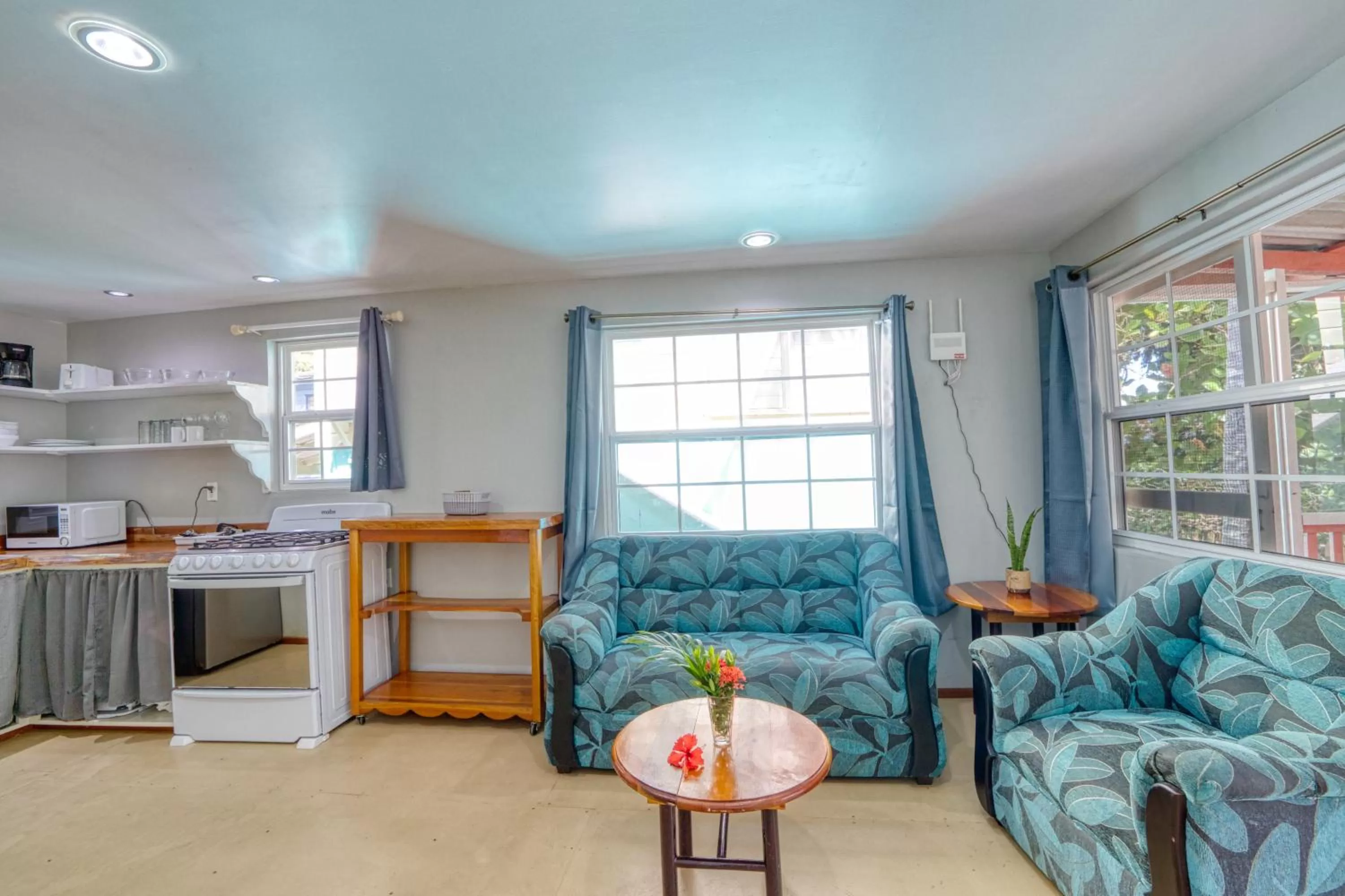 Living room in Placencia Villas