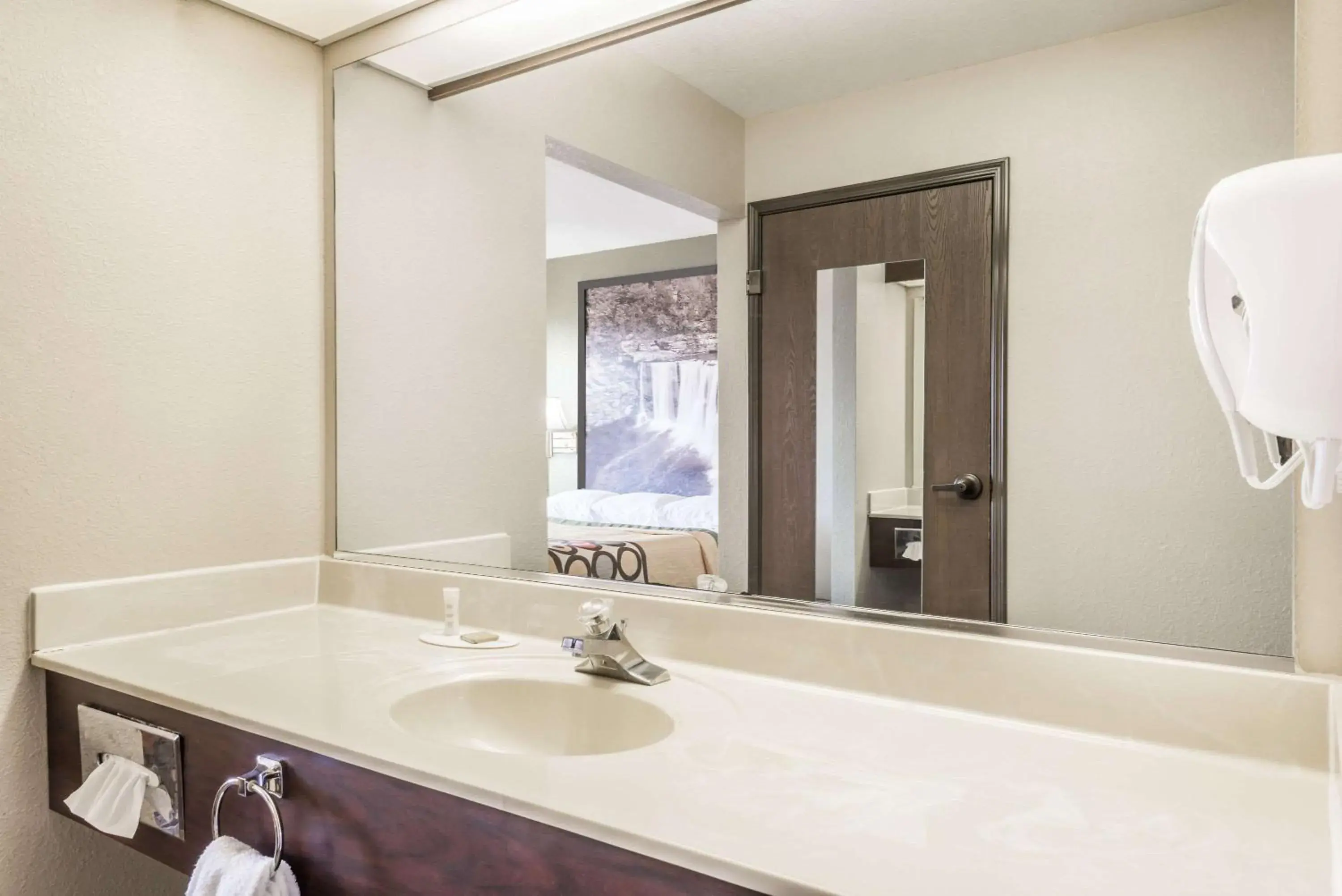 Bathroom in Super 8 by Wyndham Madison/Hanover Area