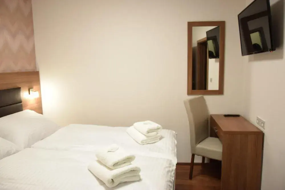 Bed in Hotel Prague Star