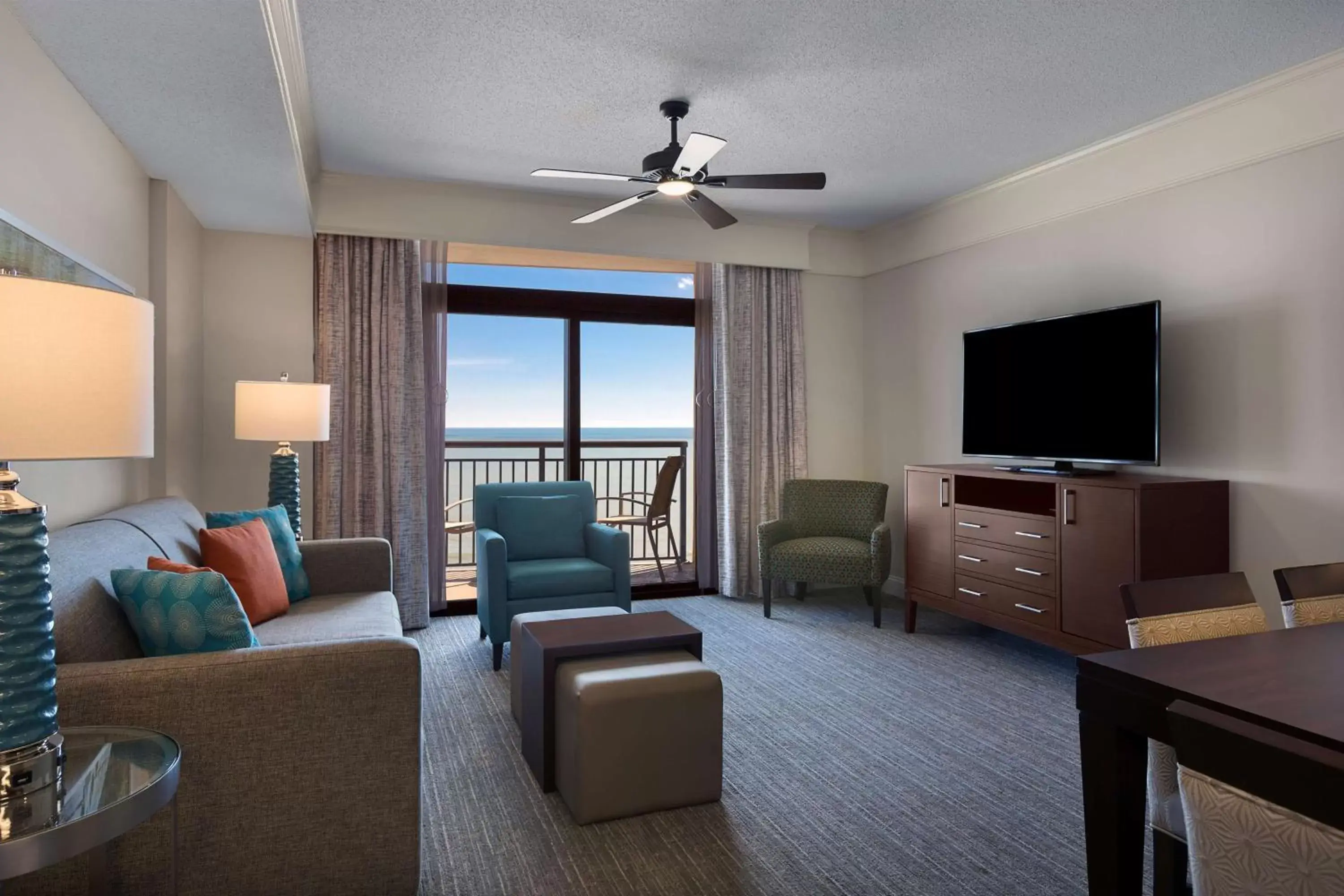 Living room, Seating Area in Hilton Grand Vacations Club Anderson Ocean Myrtle Beach