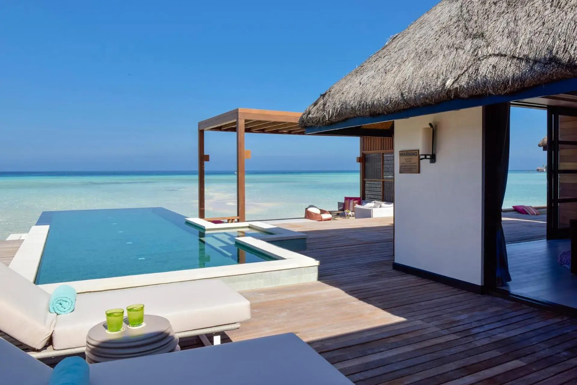 Sea view, Swimming Pool in Four Seasons Resort Maldives at Kuda Huraa