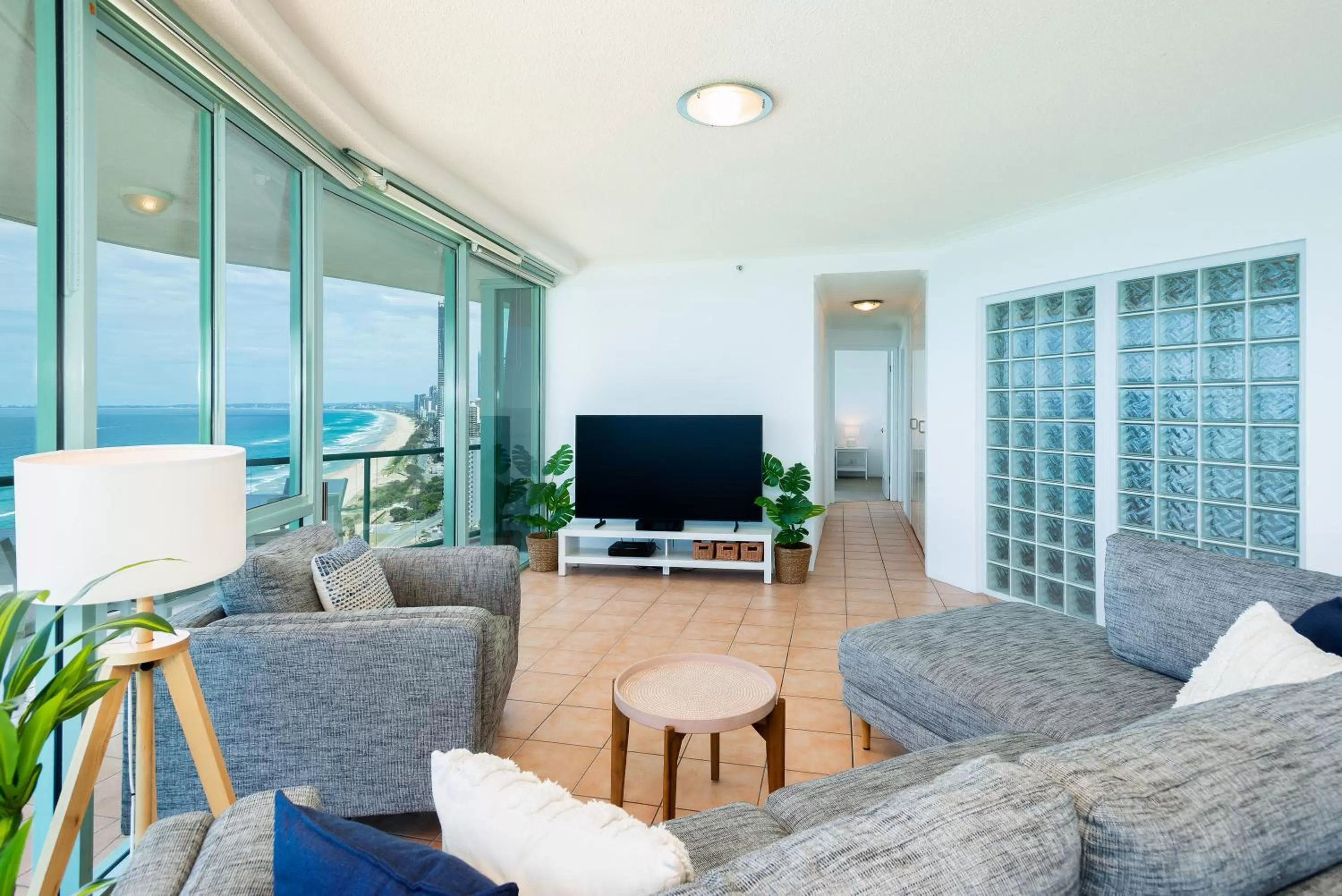 Living room in The Waterford on Main Beach