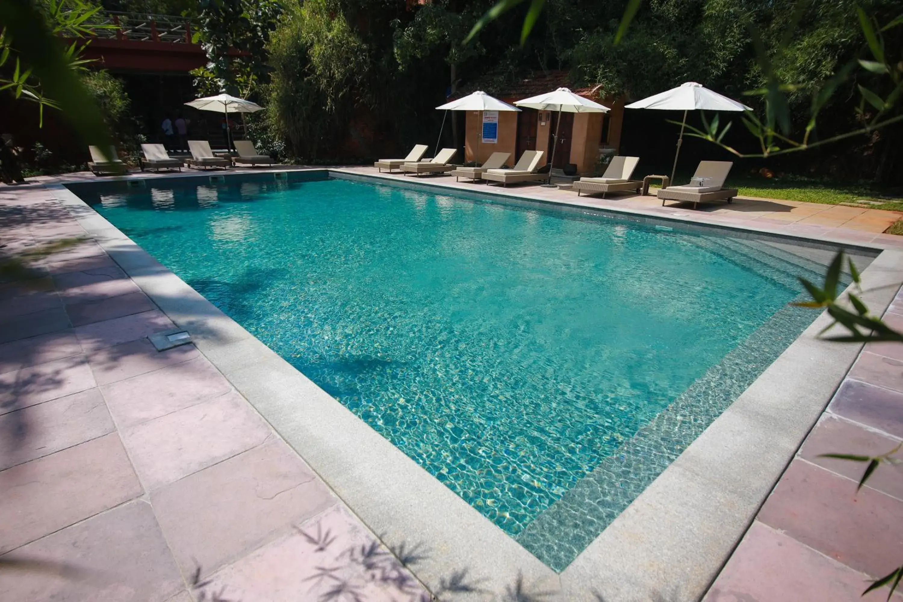 Swimming pool in AMARA AYURVEDA RETREAT- Overlooking Evergreen Western Ghats an ecologically sustainable living space in Kovalam Swimming pool in AMARA AYURVEDA RETREAT- Overlooking Evergreen Western Ghats an ecologically sustainable living space in Kovalam