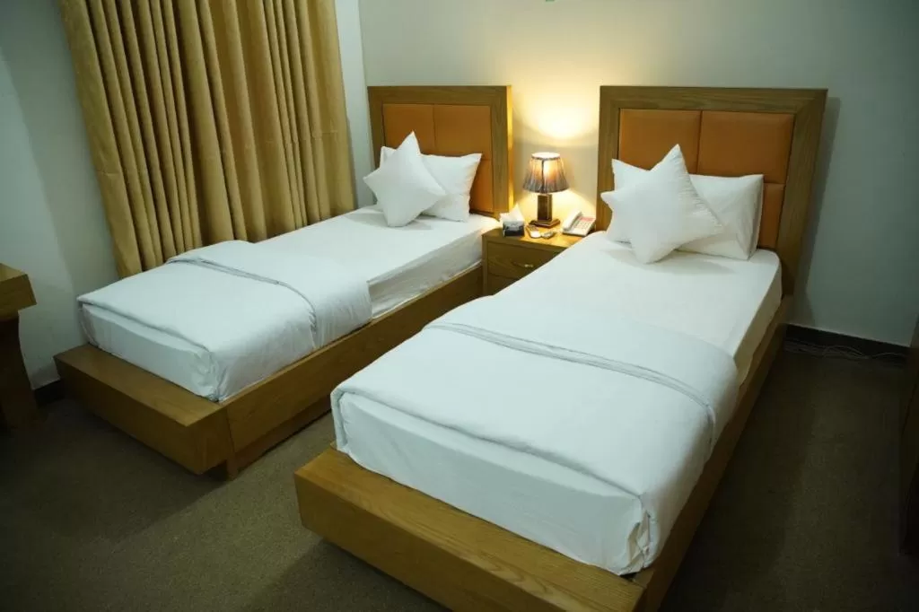 Bed in Hotel Red Line