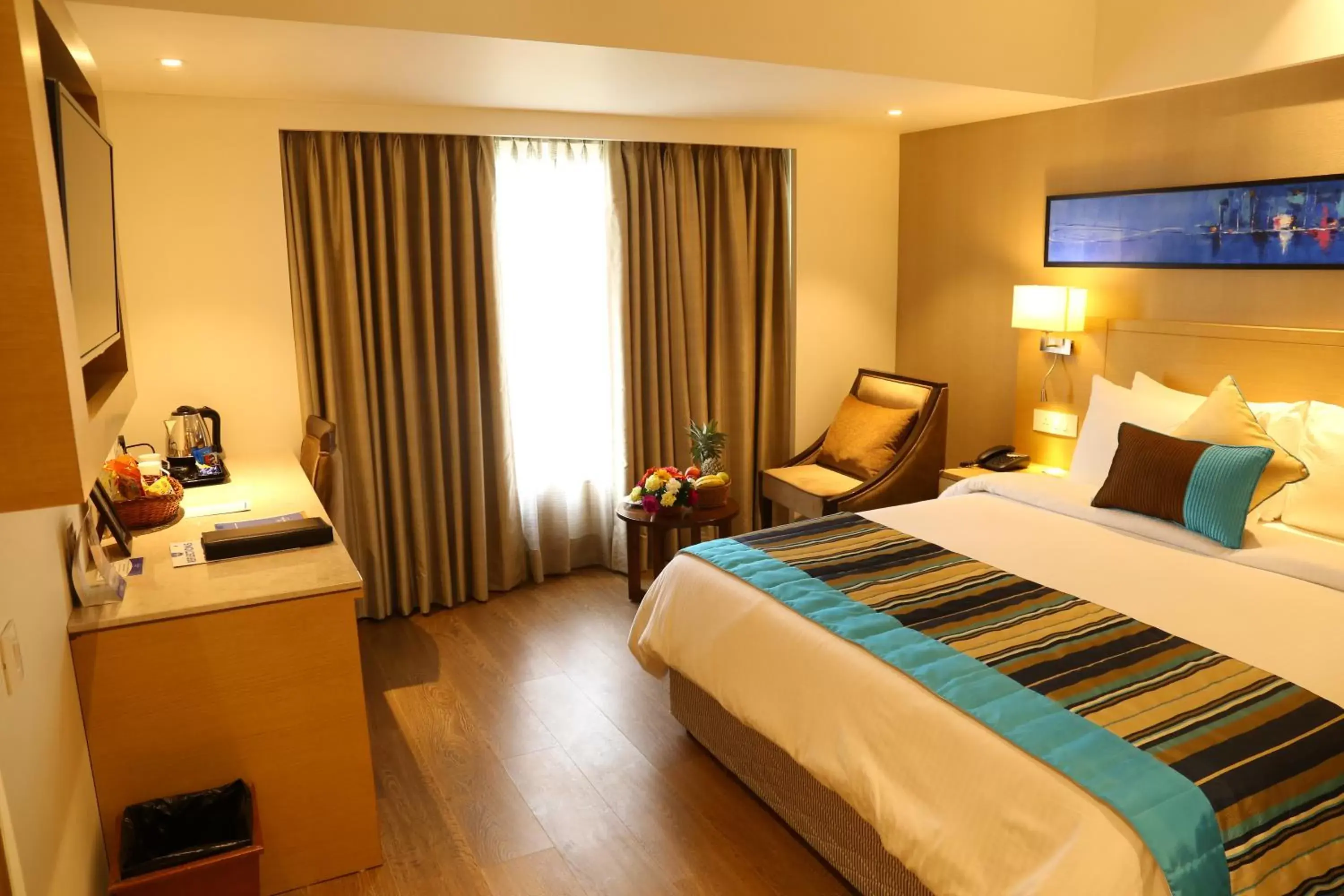 Bedroom, Bed in Sarovar Portico Rivera Ahmedabad