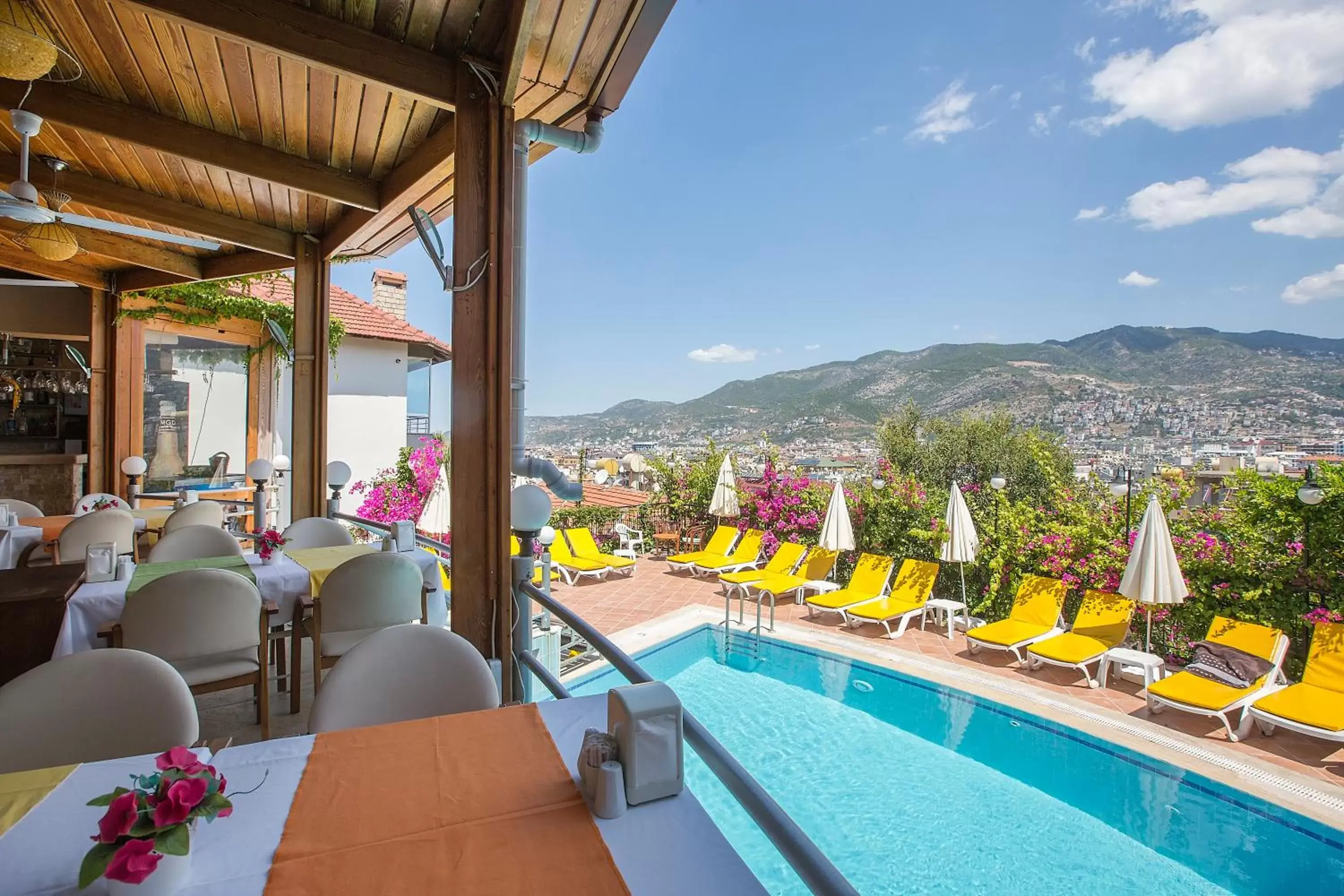 Restaurant/places to eat, Pool View in Villa Sonata