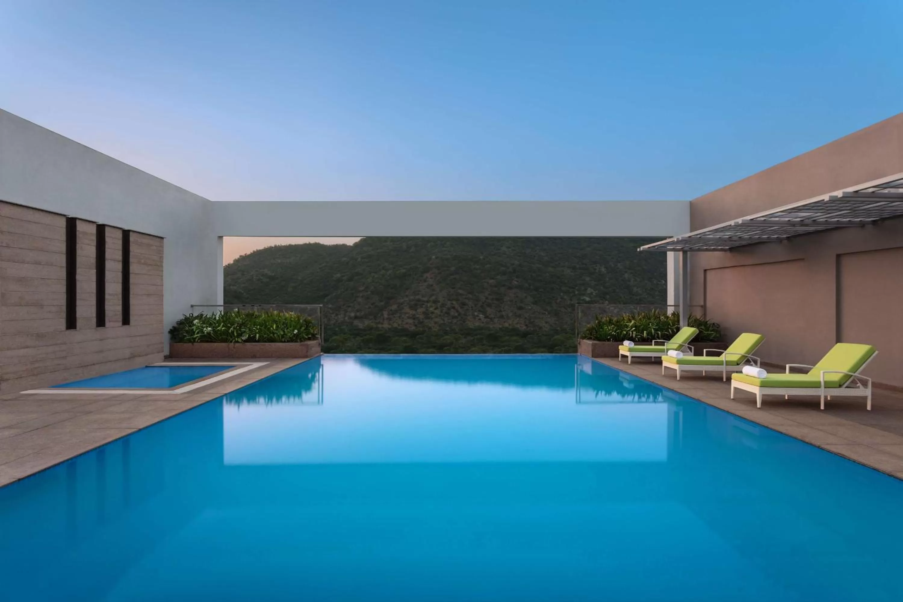 Pool view in DoubleTree By Hilton Jaipur Amer