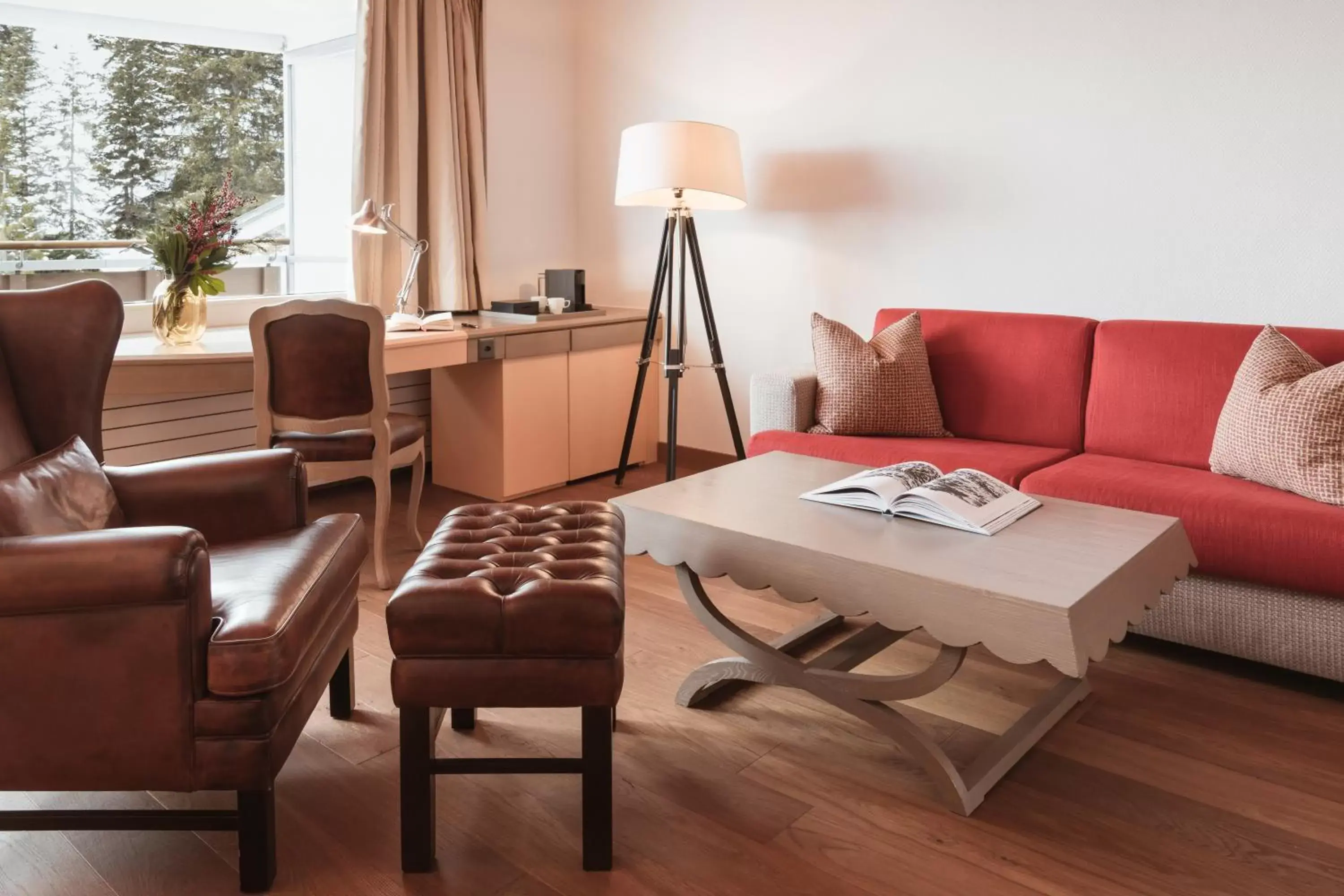 Bedroom, Seating Area in Tschuggen Grand Hotel - The Leading Hotels of the World