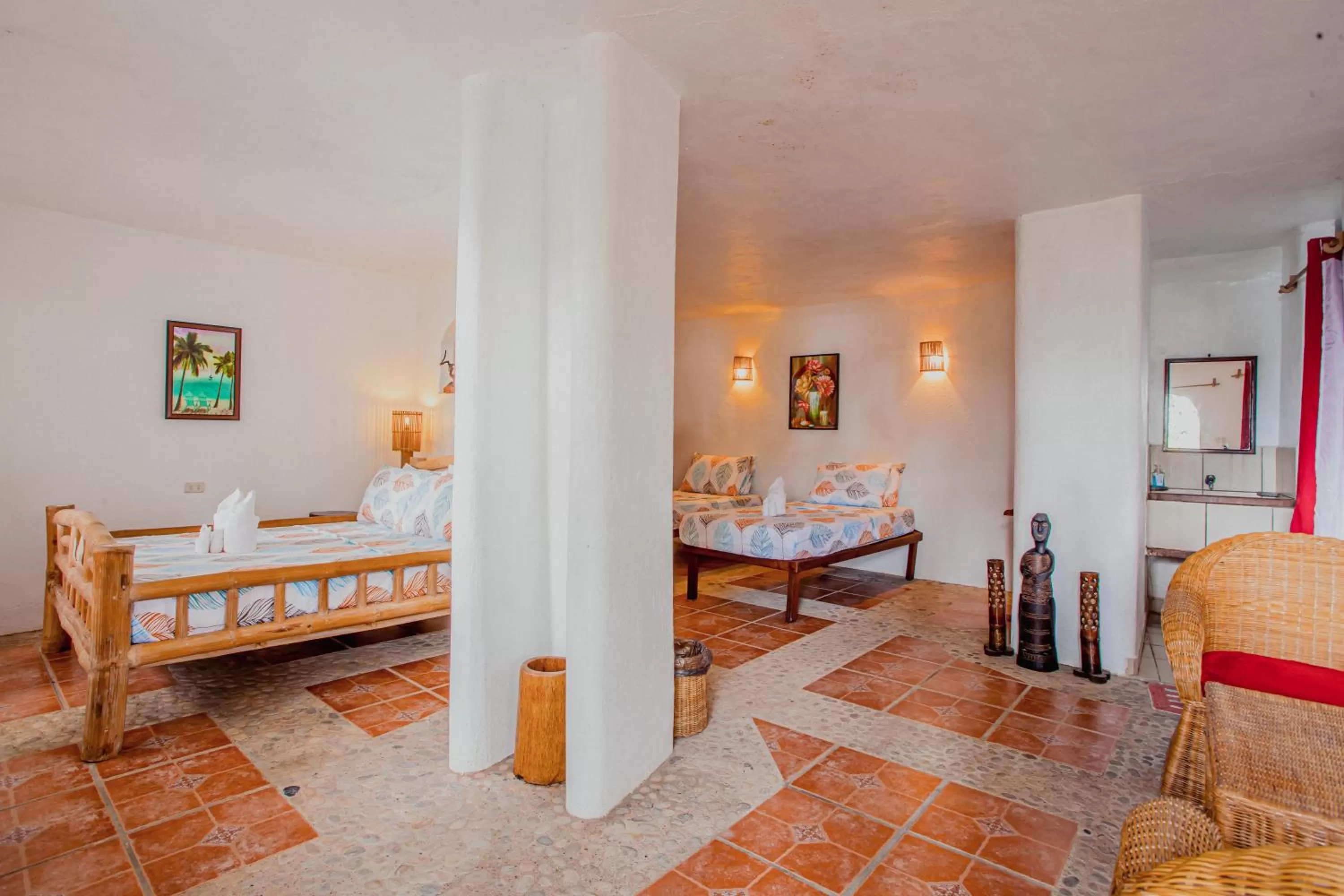 Bathroom, Bed in Atremaru Jungle Retreat