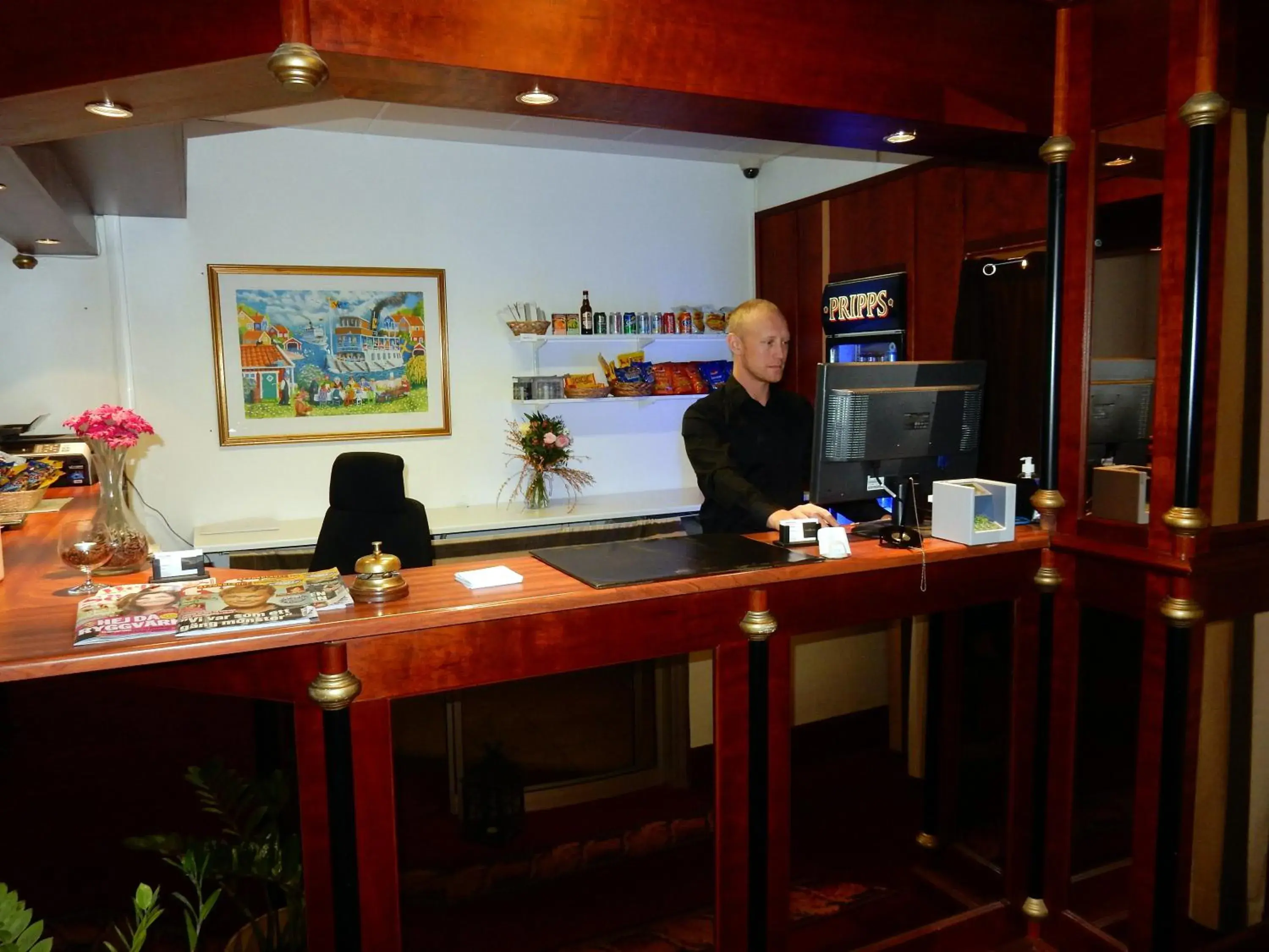 Lobby or reception in Grand Hotell Bollnäs