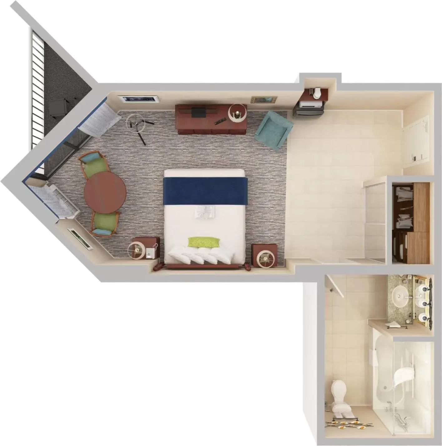 Photo of the whole room, Floor Plan in Sea Crest Oceanfront Resort