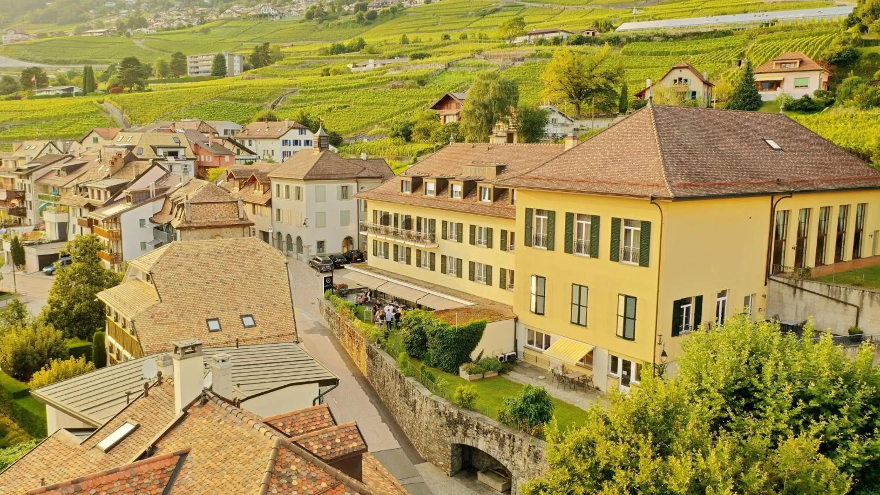 Bird's eye view, Bird's-eye View in Châtonneyre Hotel & Restaurant