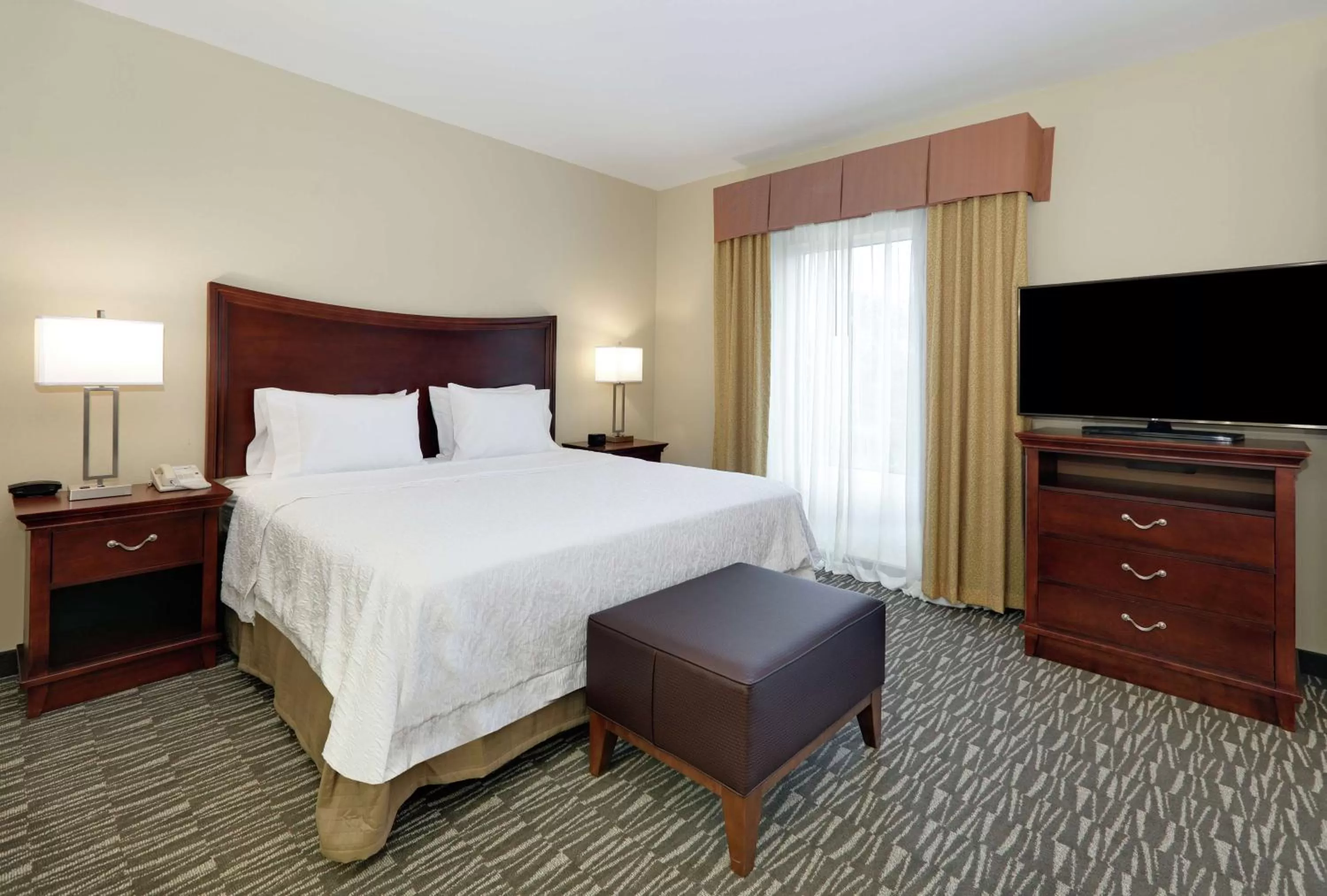 King Suite with King Bed and Large Shower - Mobility Accessible - Non-Smoking in Hampton Inn & Suites Southern Pines-Pinehurst
